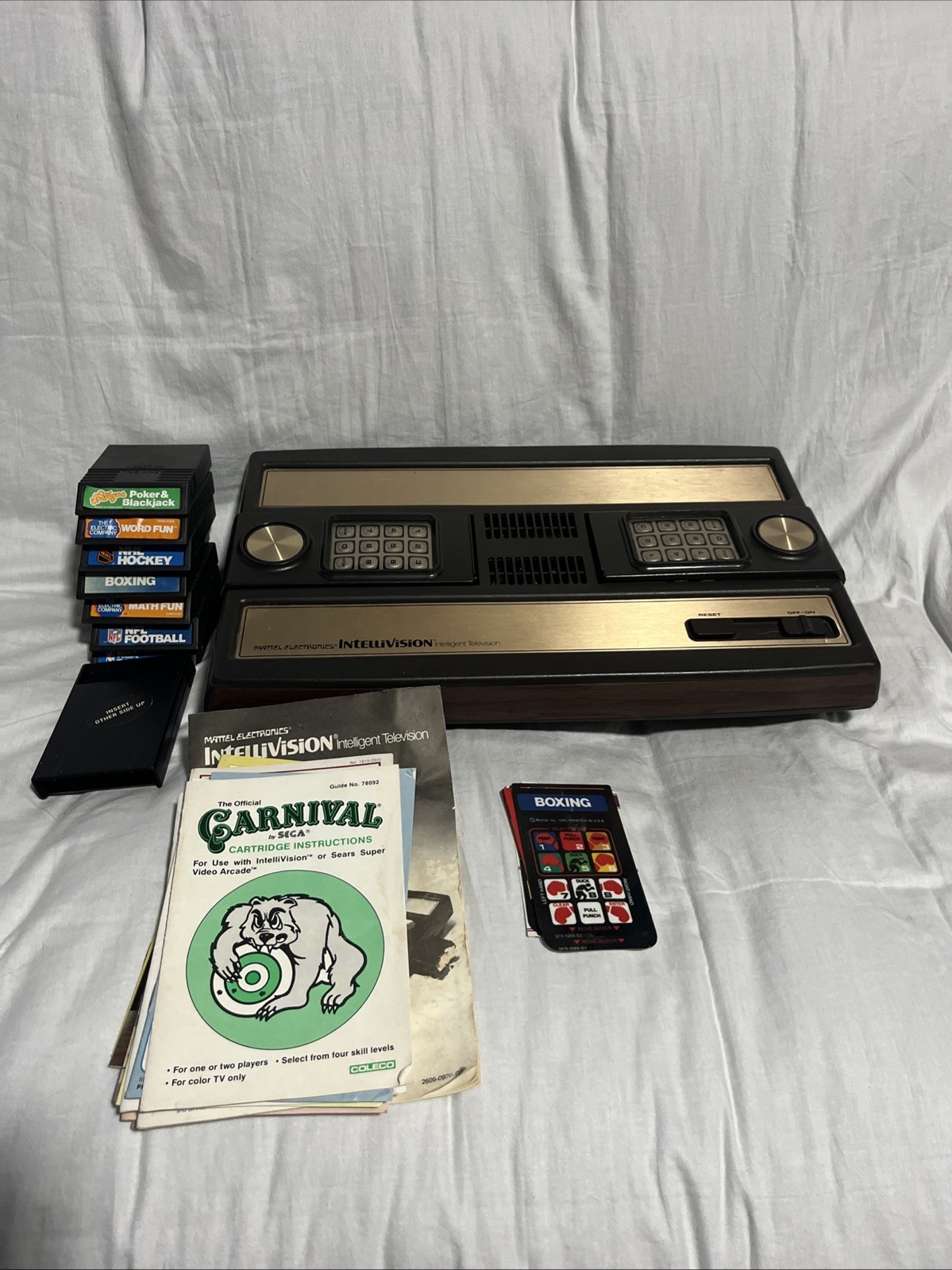 Intellivision Game System Console W/ Games and Manuals Untested