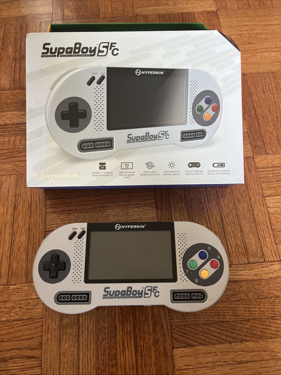 Hyperkin Supaboy SFC Complete CIB Rare Color, TESTED WORKS