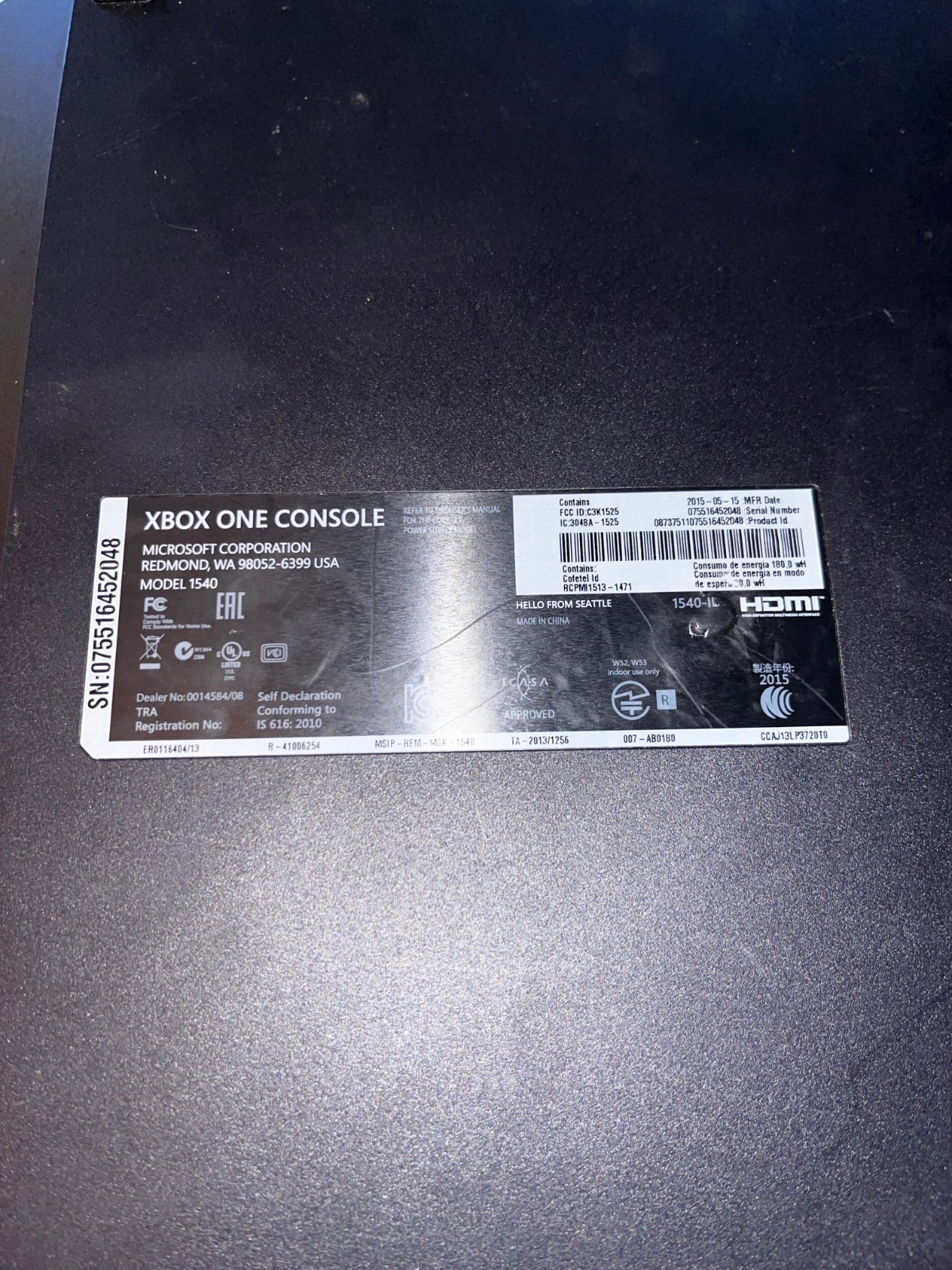 Microsoft Xbox One 1TB Console – Black -Used- Fair Condition – with games