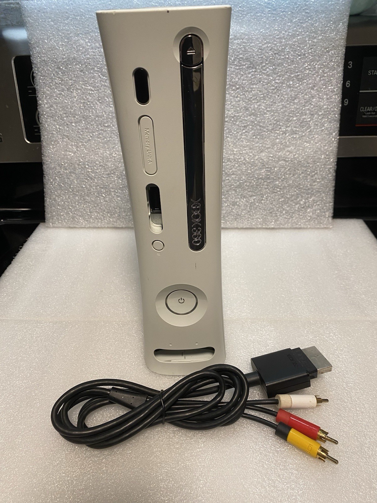 Microsoft Xbox 360 Console + Audio/Video Cord Included – Untested Power – Clean