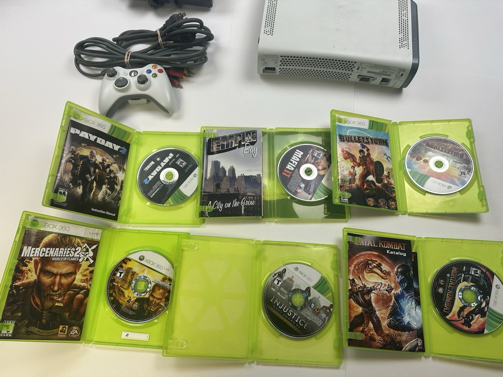 Xbox 360 PRO Console BUNDLE 60 GB HDD With Games Tested Works!