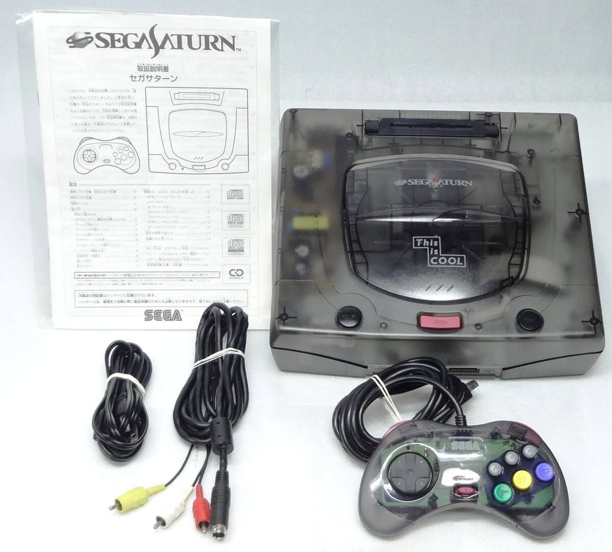 SEGA Saturn HST-3220 “This Is Cool” Clear Skeleton Black Limited Console
