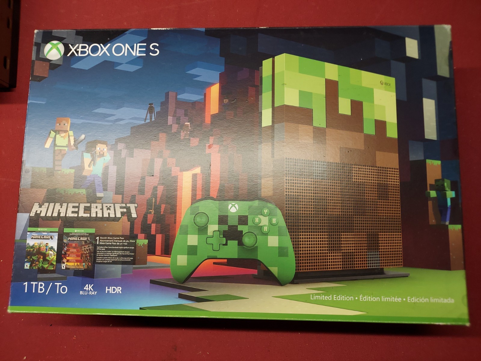 Xbox One S Minecraft Console Creeper Controller Box Inserts Foam Tested Works