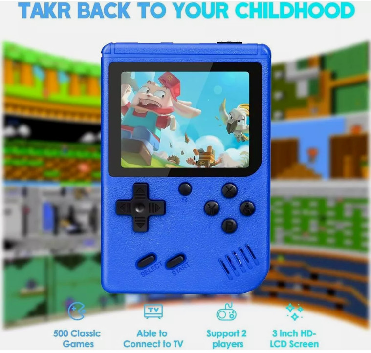 New Mini Retro Video Game Console 500 Games Portable Handheld Kids Game Console