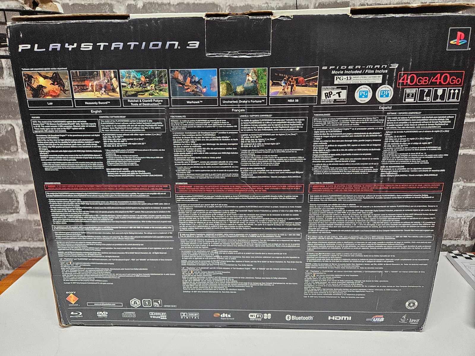 Sony PlayStation 3 40GB Spider-Man 3 Limited Edition CECHG01 CIB + Games
