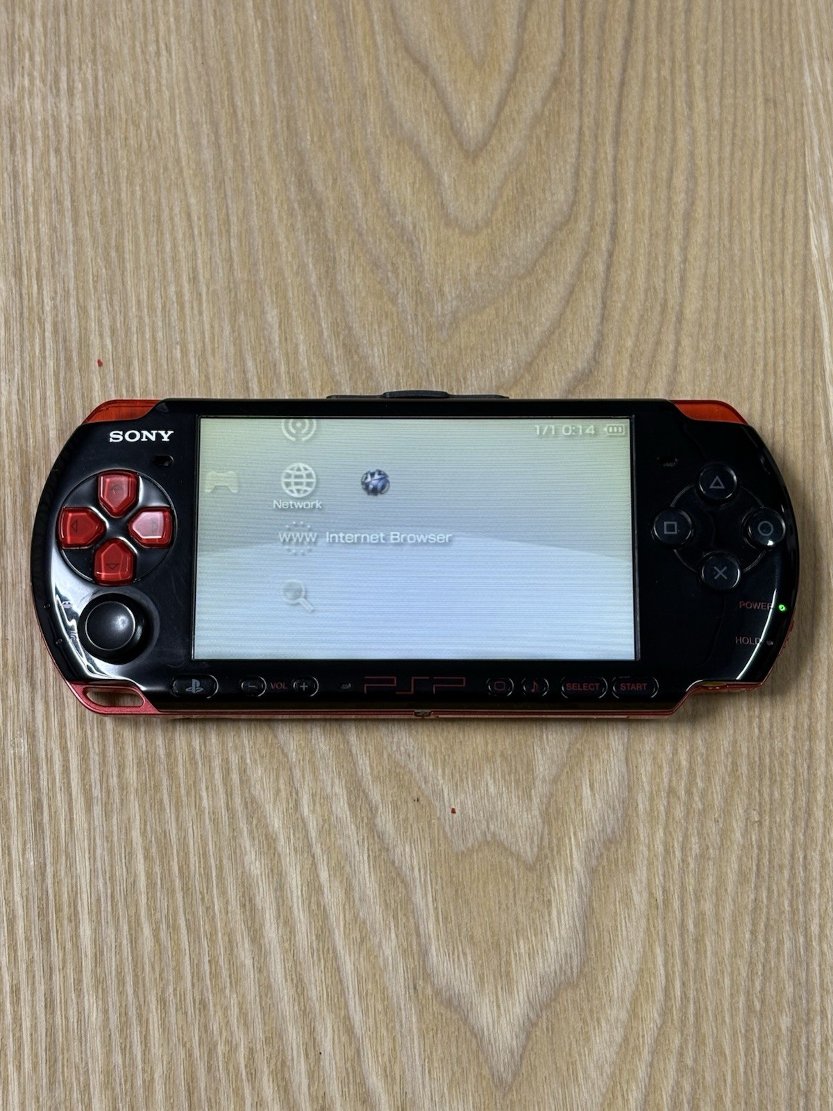 Sony PSP 3000 Black Red Console Only Japanese Version Tested Working