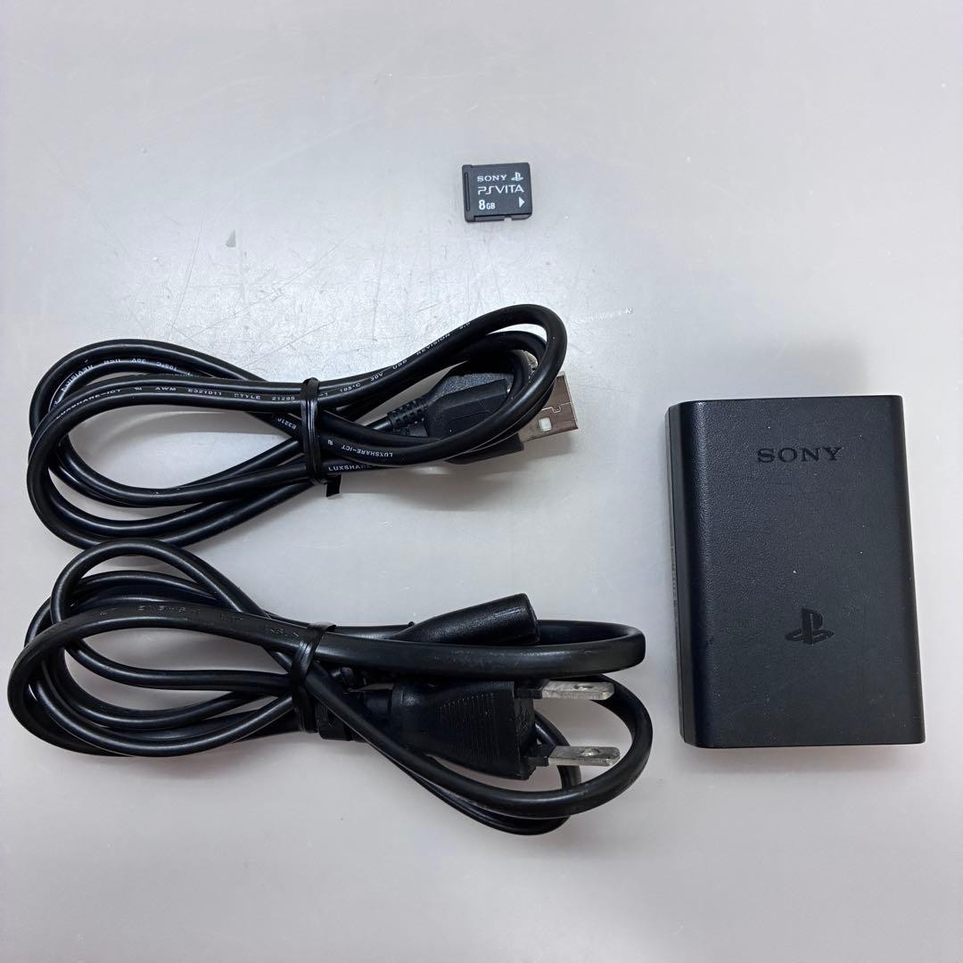 Sony PS Vita Slim PCH-2000 Black CIB Charger 8GB Memory Card Excellent Japan