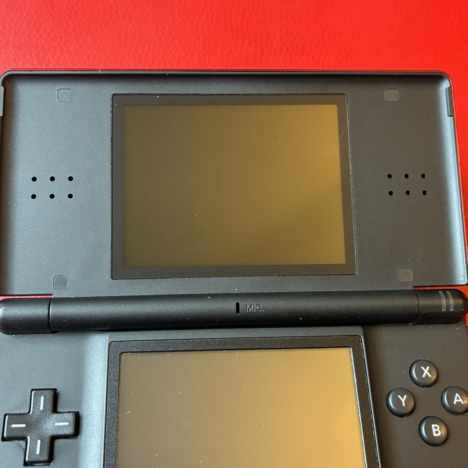 Nintendo DS Lite (Crimson Red/Black) CIB – Complete In Box w/ New Super Mario DS