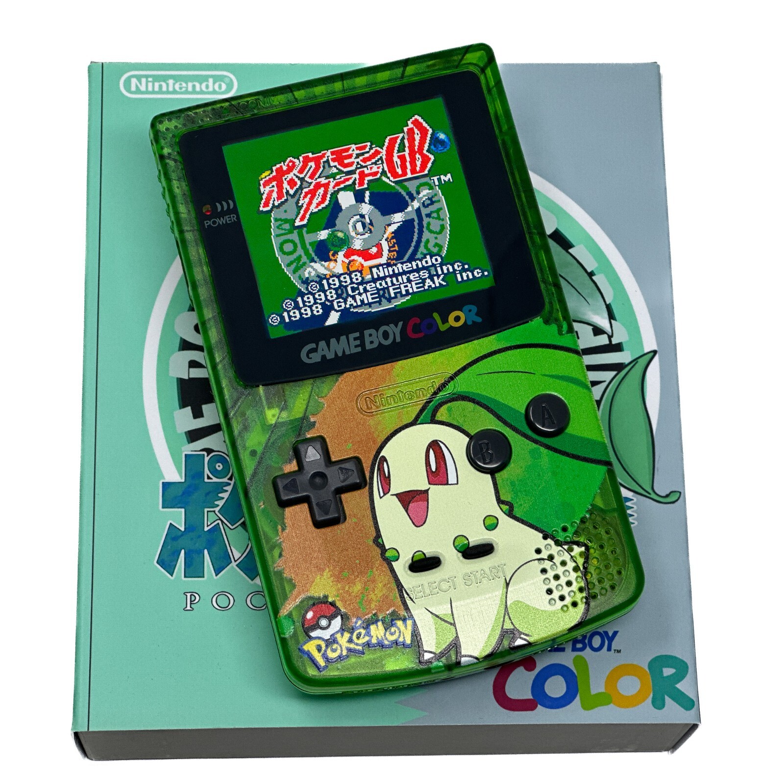 Nintendo Game Boy Color GBC Q5 IPS LCD Pokemon UV CHIKORITA System