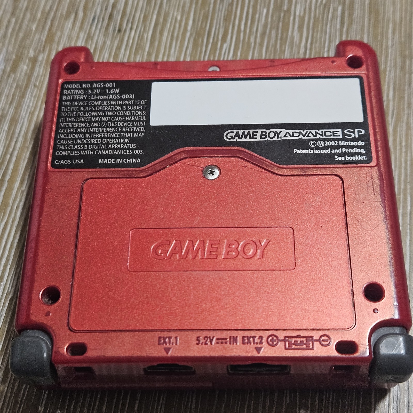 Nintendo Game Boy Advance SP Handheld System – Flame Red W Charger TESTED