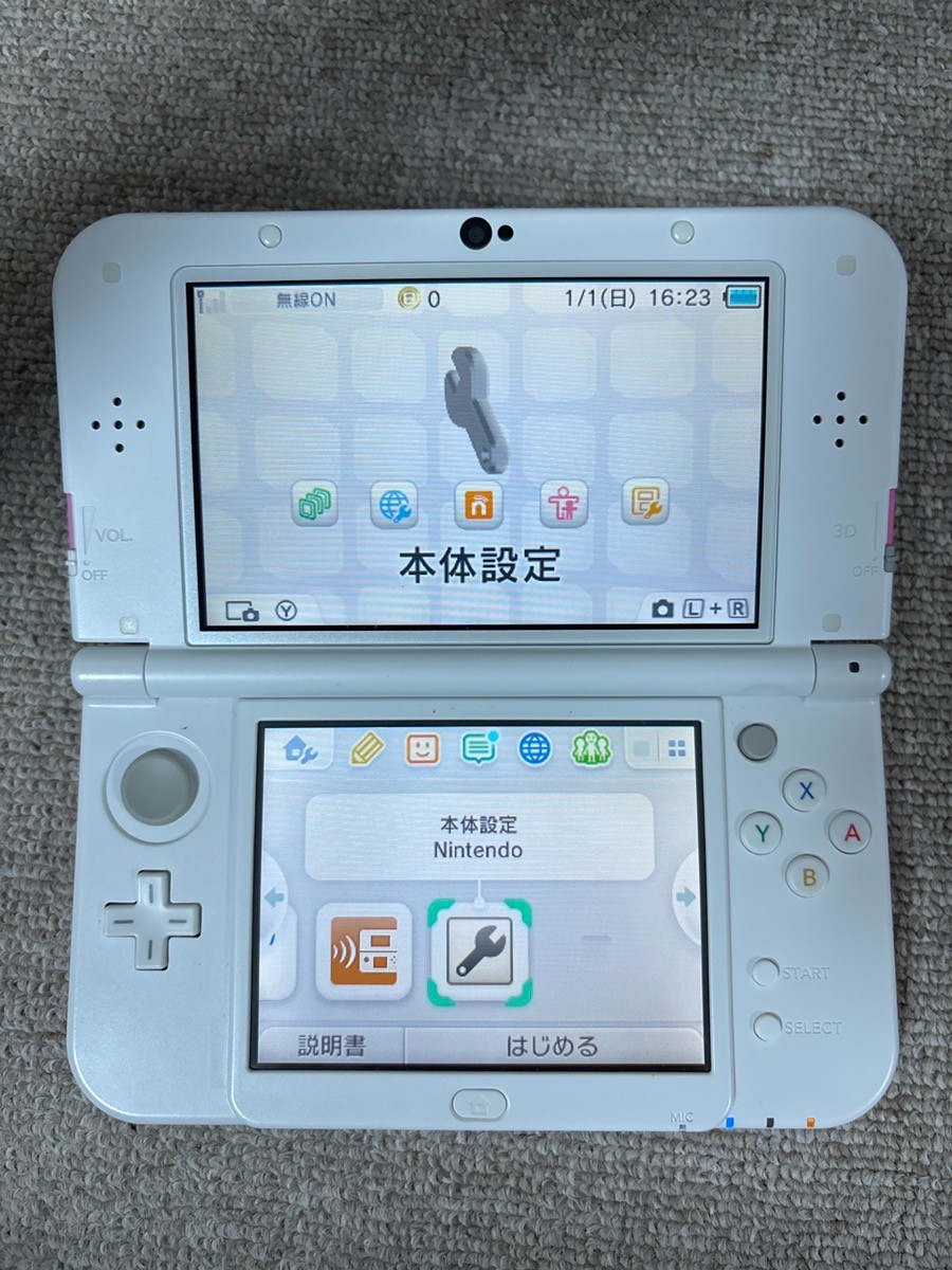 New Nintendo 3DS XL LL White x pink Console region Japanese B994