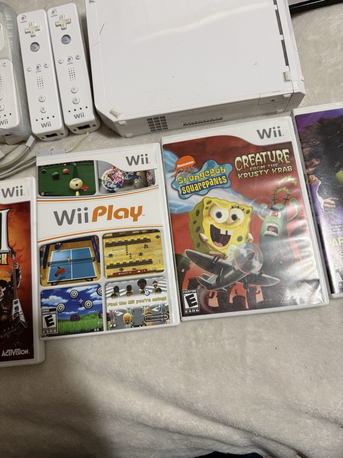 Nintendo Wii Console Bundle 4 Remotes 5 Games Nerf Sports Set Wii Play