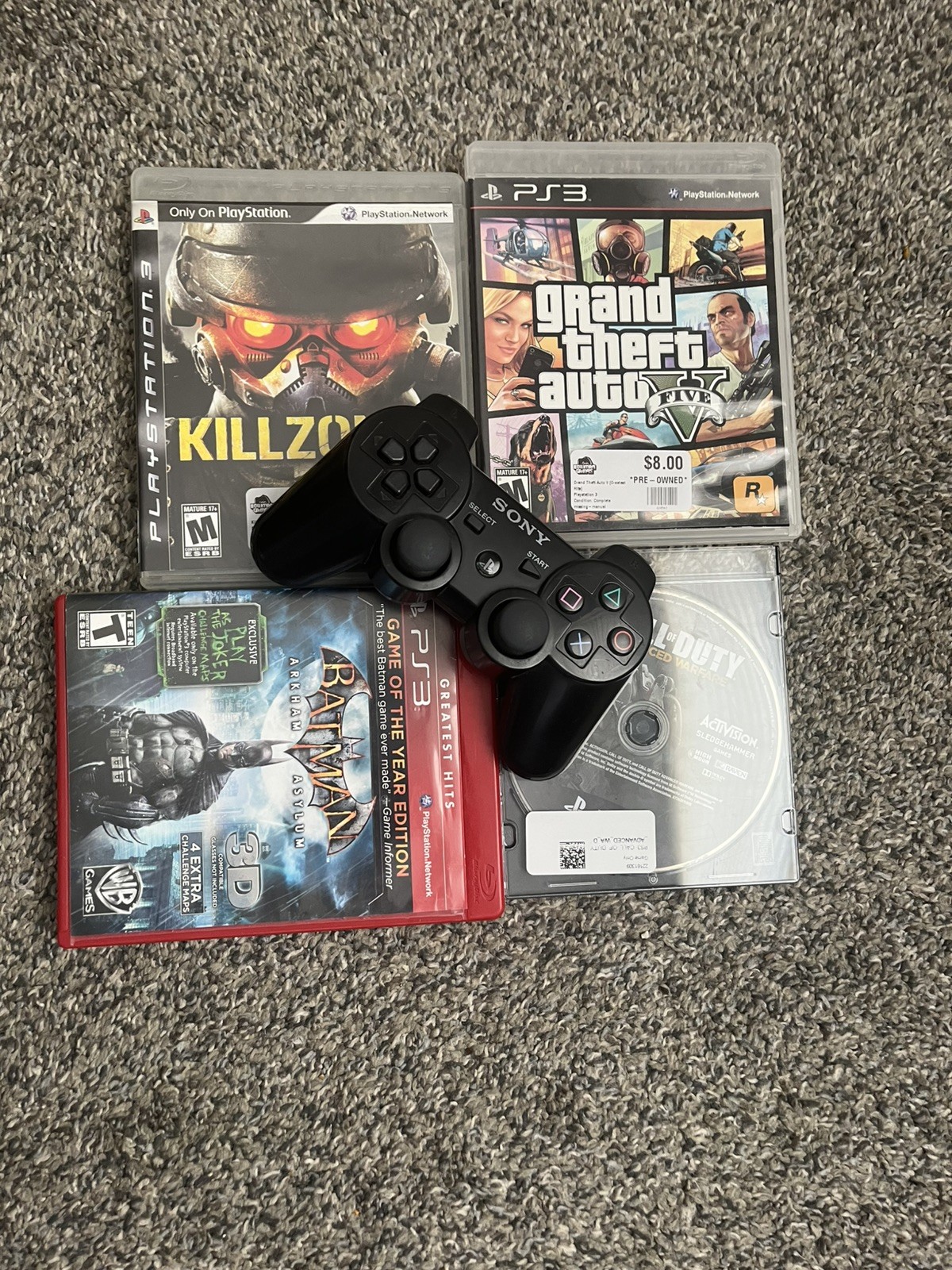 Sony PlayStation 3 Slim 120GB Console OEM controller Premium Games BUNDLE