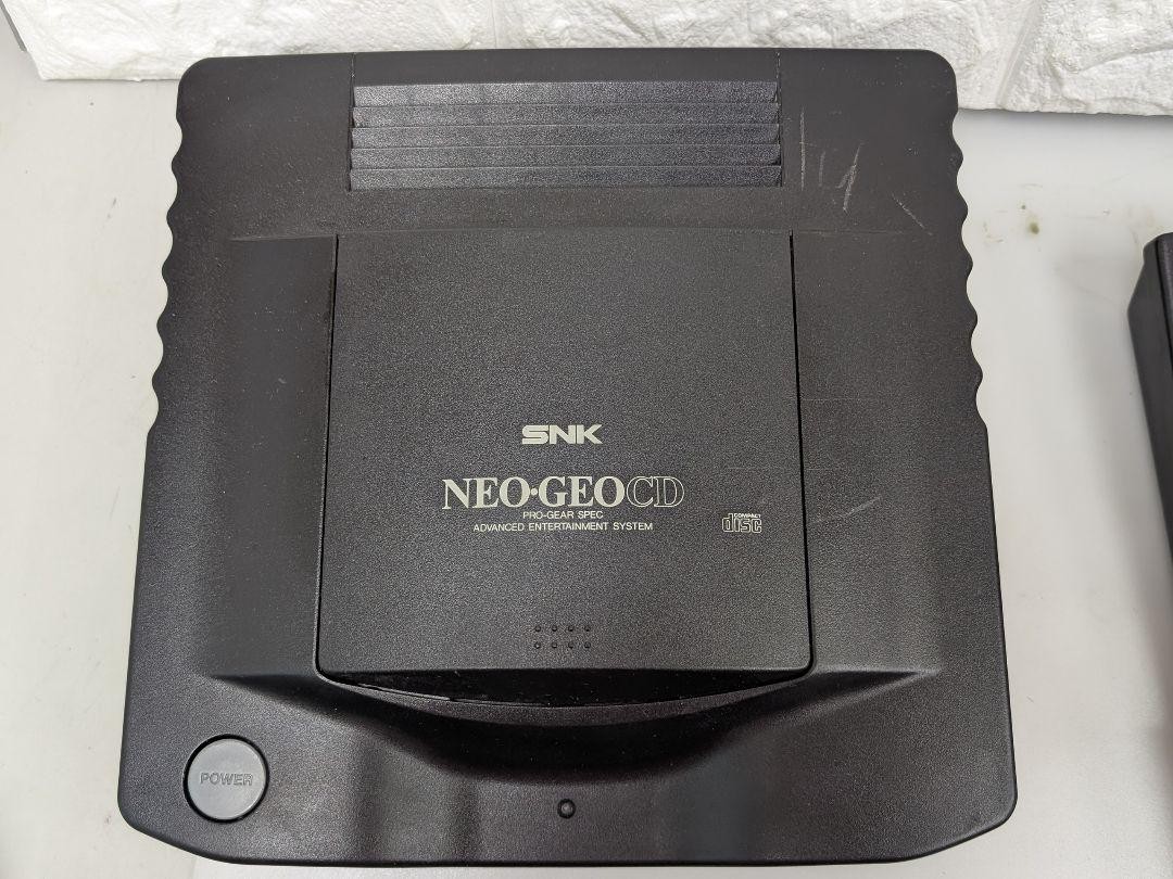 SNK Neo Geo CD CD-T01 Retro Game Console System with 2 Arcade Stick s0672M