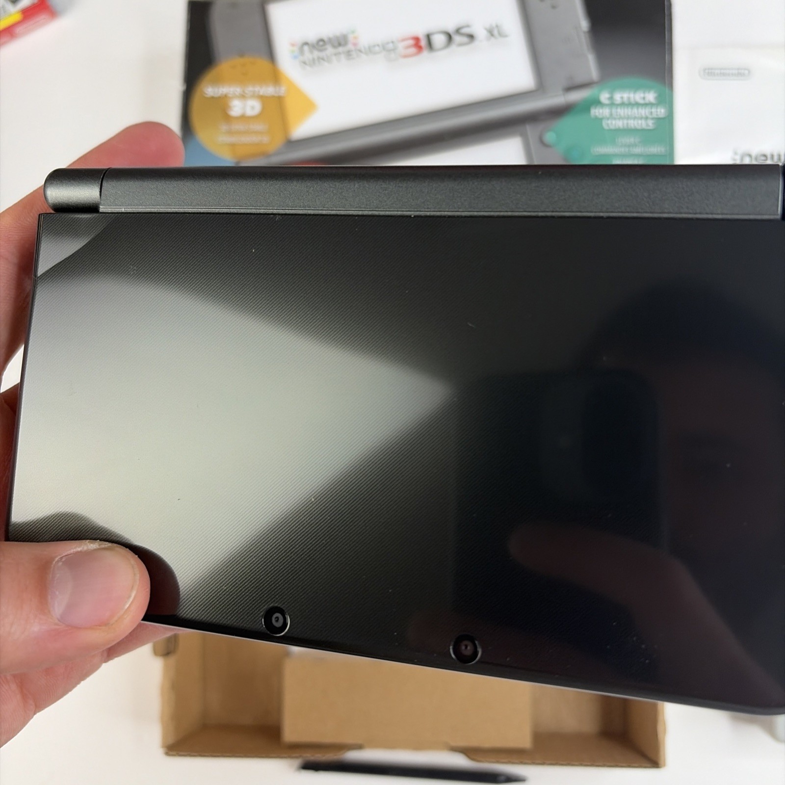NICE! Nintendo New 3DS XL Black Complete Box W Charger Stylus US Model Top IPS