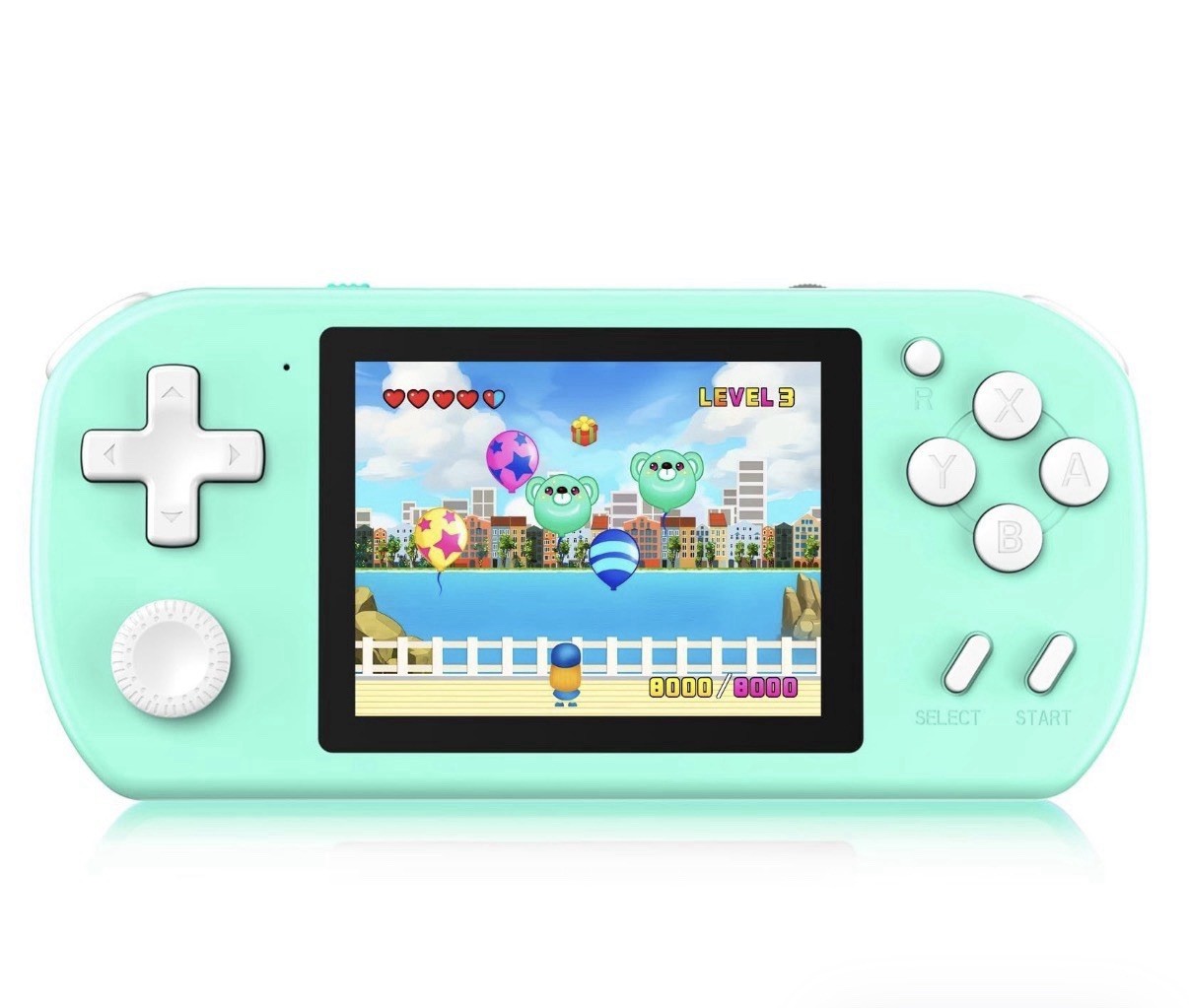 The Great Boy GB-682 Handheld Console, Preloaded Games, Blue/yellow