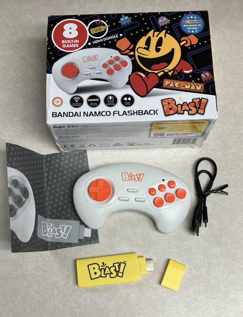 Bandai Namco Flashback Blast Pac-Man HDMI Dongle Video Game 8 Games Console