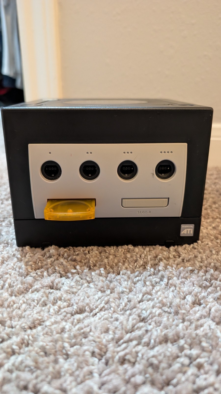 Nintendo GameCube Console DOL-101 Black, Non-OEM Controller Bundle No RCA cable