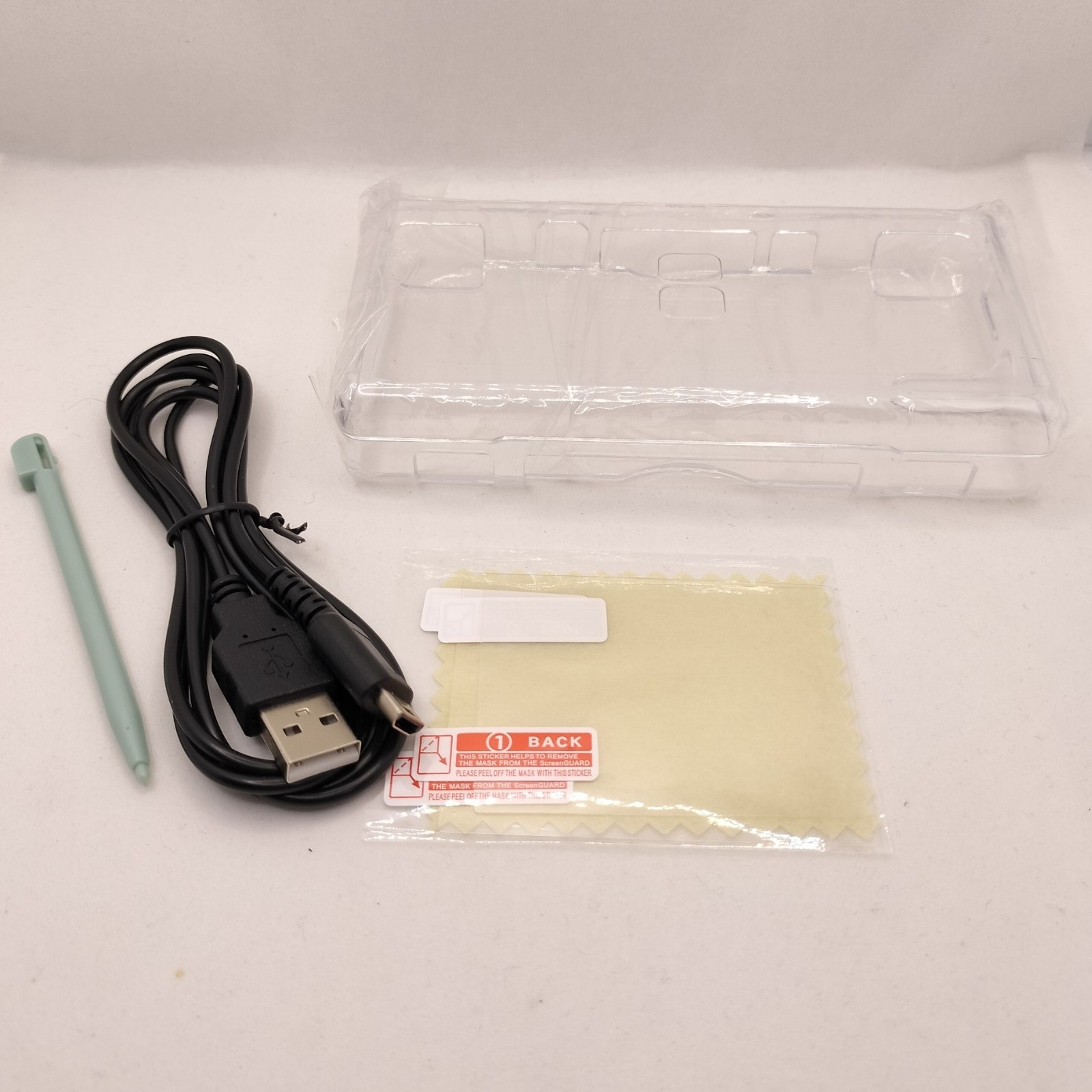 Nintendo DS Lite Ice Blue Console USG-001 Bundle Small Hinge Crack Works Great