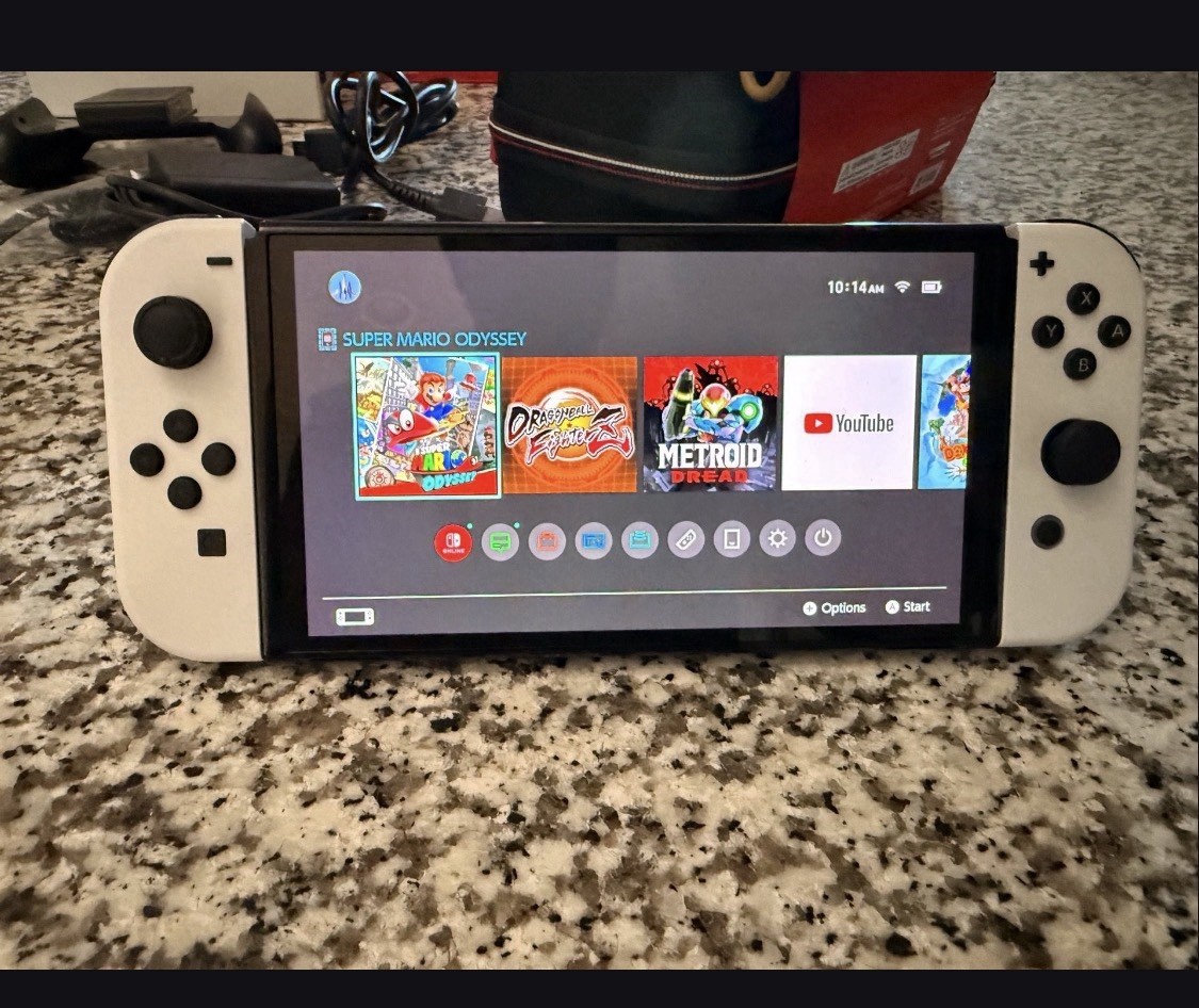 Nintendo Switch OLED Model White 64GB 1080p Bundle w/ Dock HDMI Cables