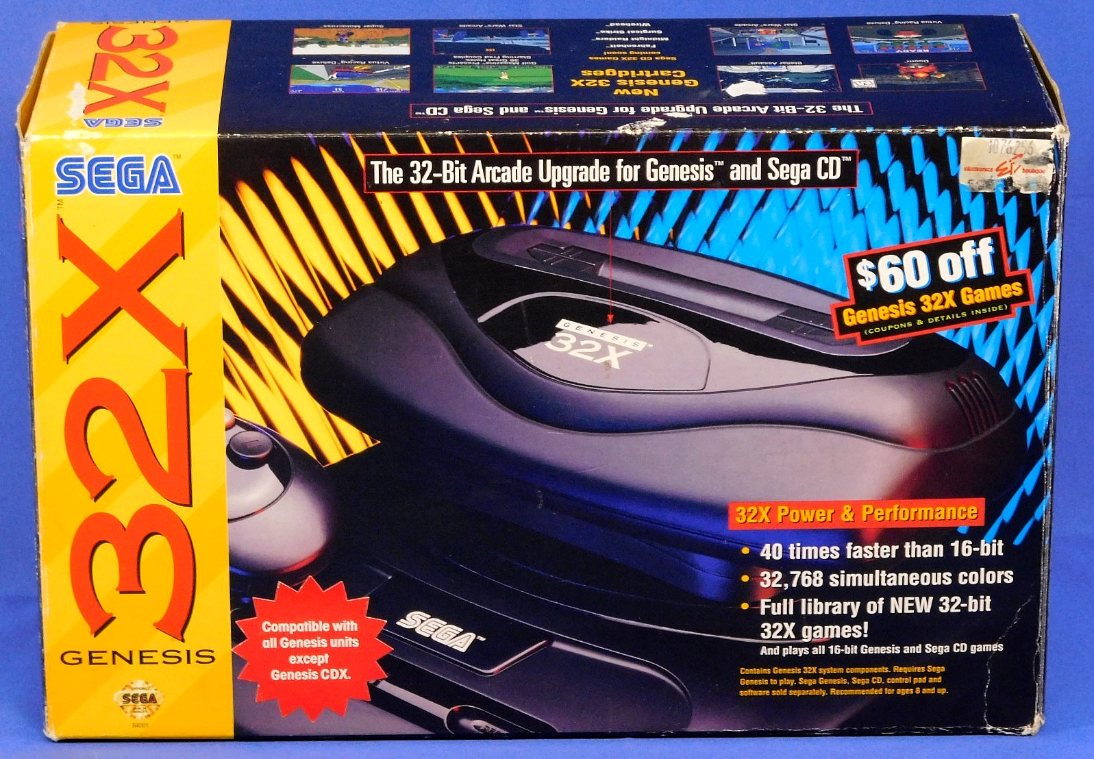 SEGA GENESIS 32X BOXED CONSOLE TESTED WORKING