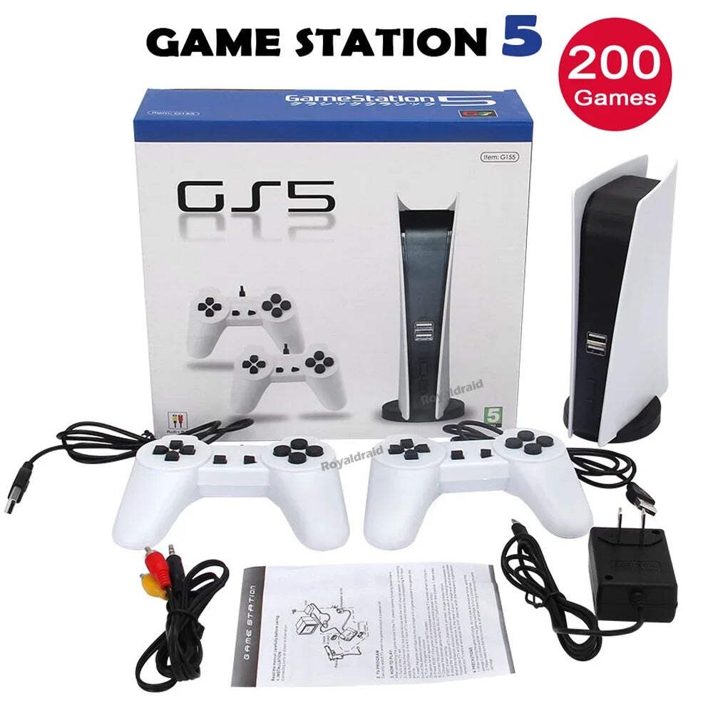 GS5 Game Station 5 Video Game Console With 200 Classic Games 8 Bit TV Console Re