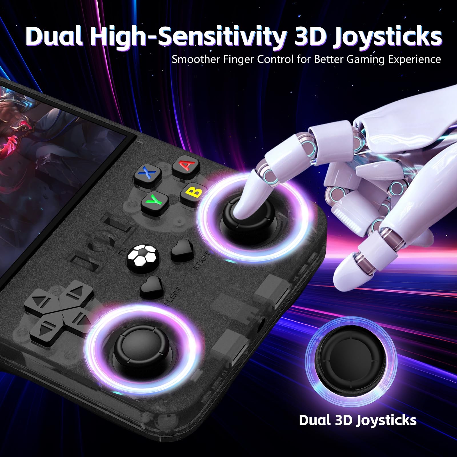 R36MAX Retro Handheld Game Console, Retro Gaming Console with 4.0 Inch IPS HD…