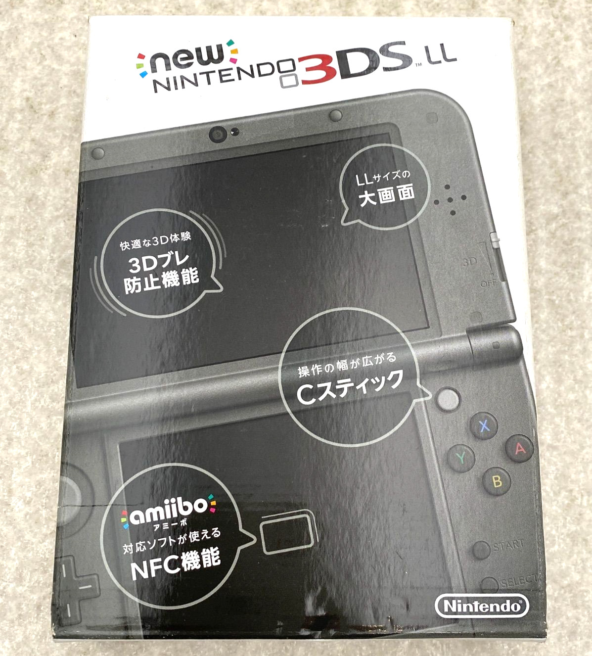 Nintendo New 3DS LL Metallic Black Consol only RED-S-VAAA Japan NTSC-J Tested