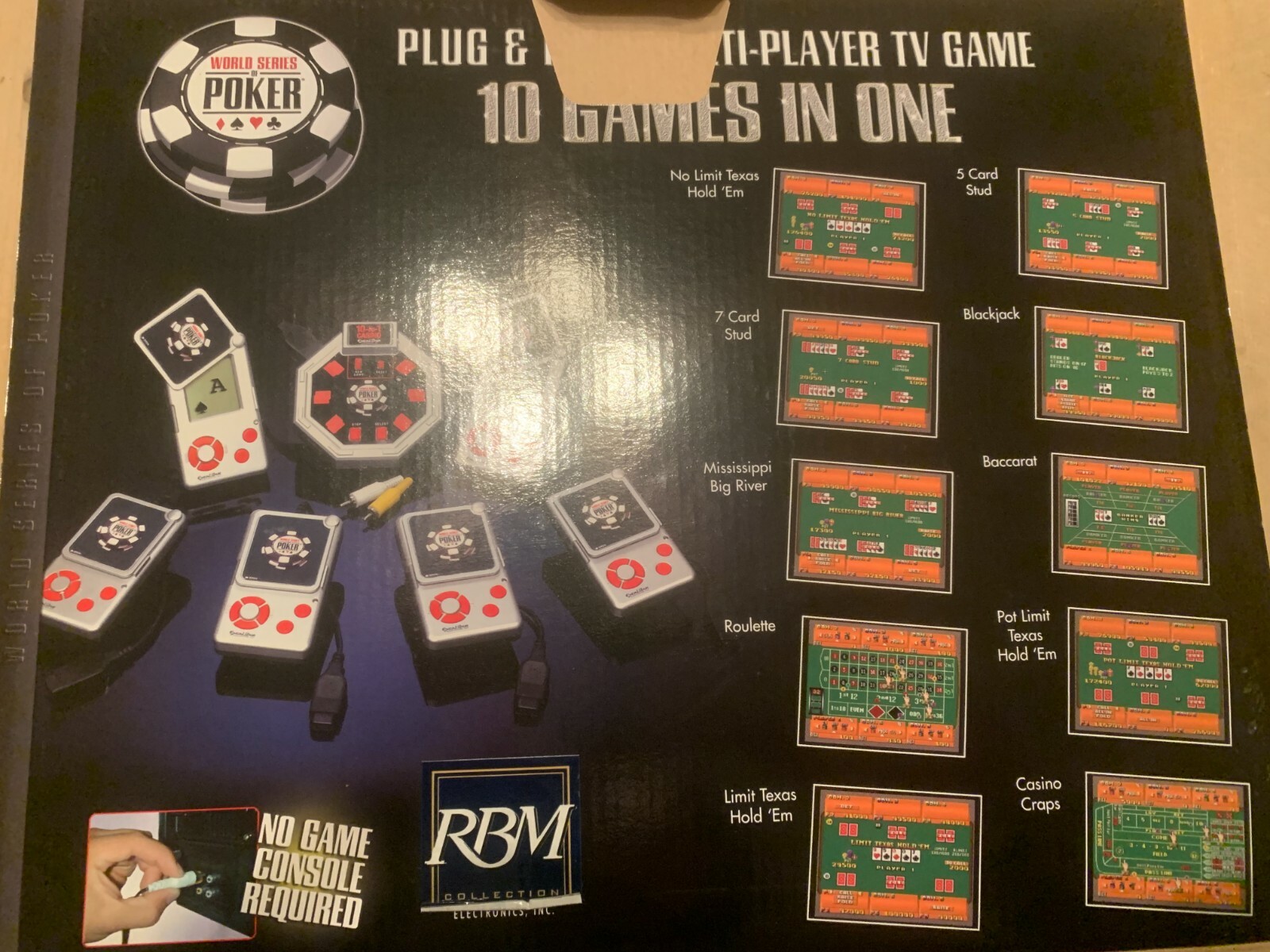 TV Plug & Play Casino Multi-Player 10 Games-in-one WSOP World Series of Poker