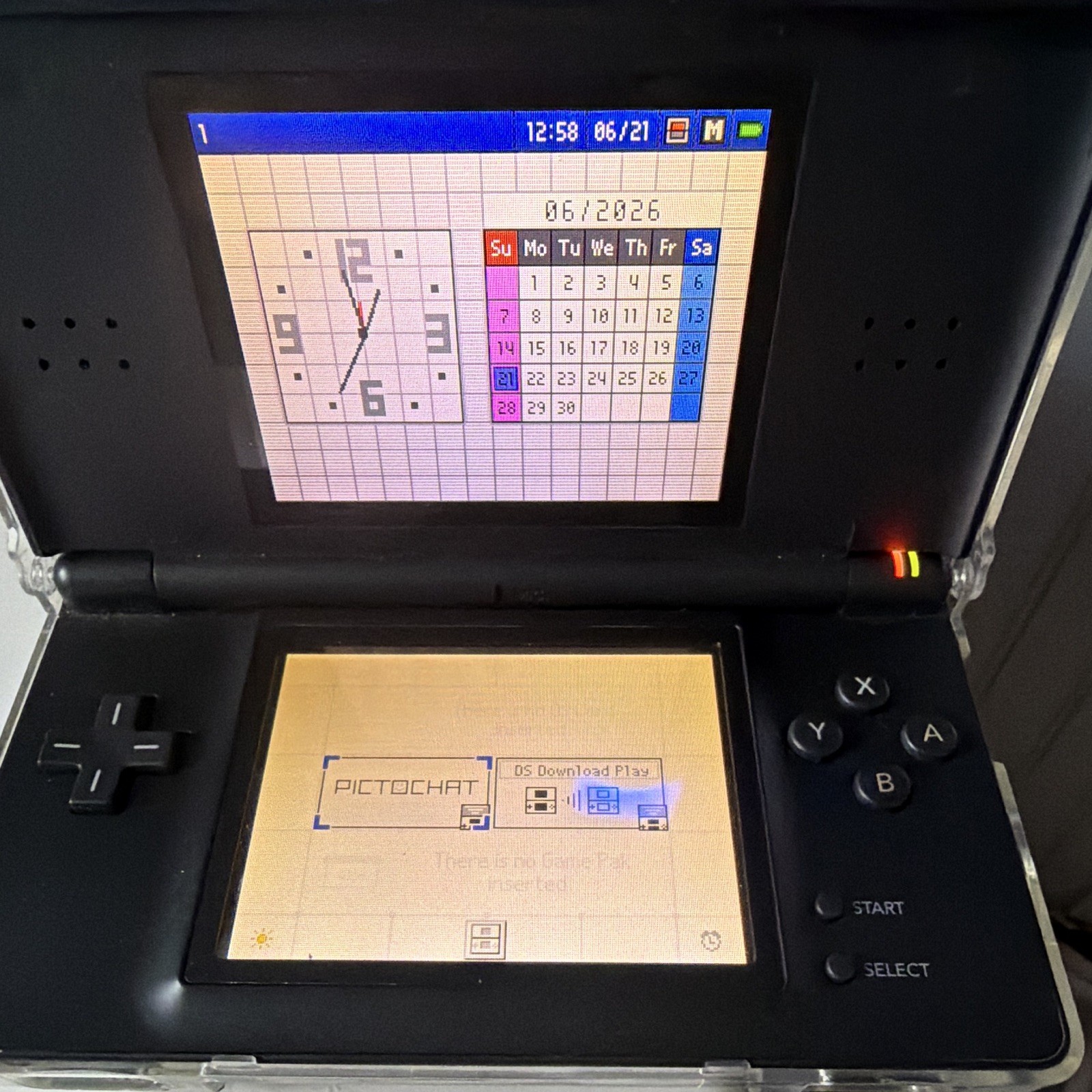 Nintendo DS Lite Handheld System Blue/Black Touchscreen NTSC-U/C USG-001