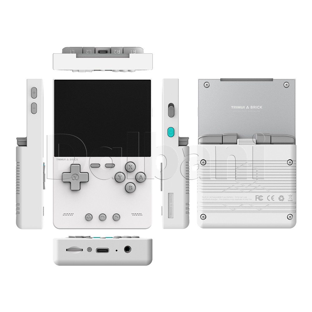 TrimUI Brick White Open Source Handheld Game Console with 64GB