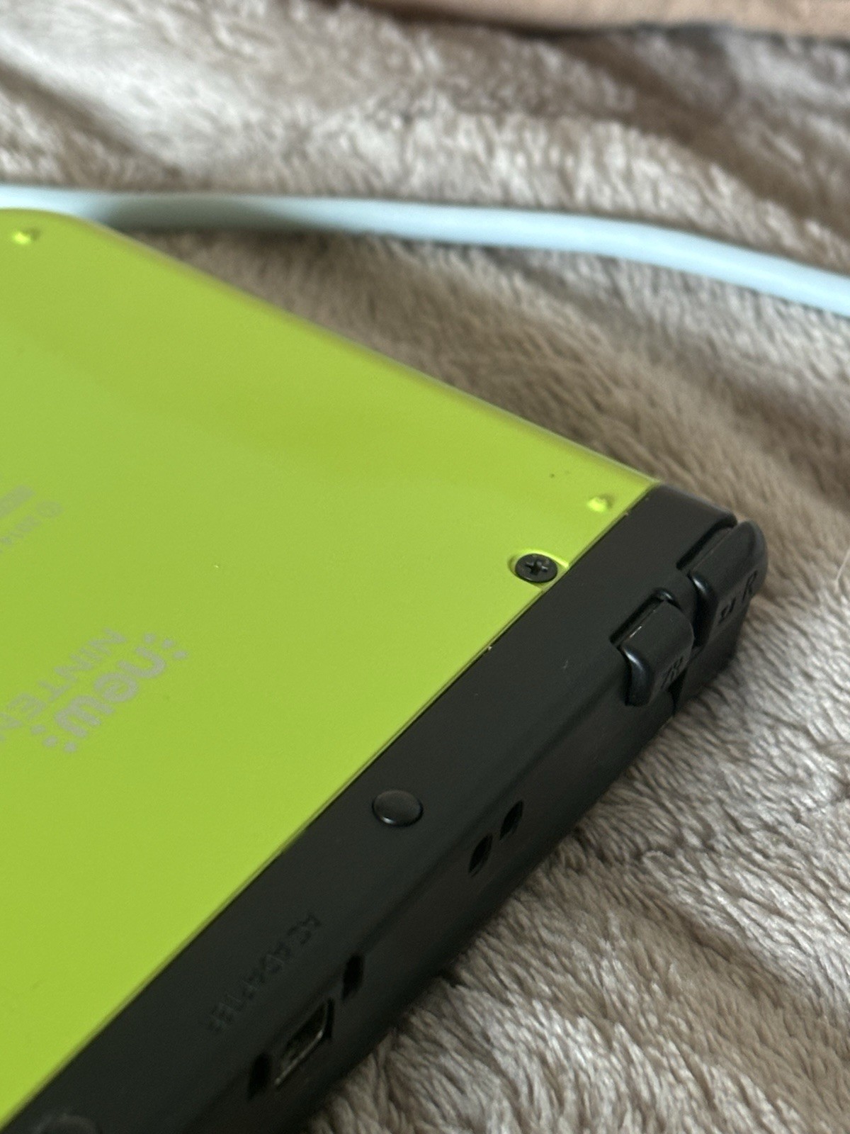 Nintendo New 3DS LL XL Lime Black Console Tested Working Charger Japanese