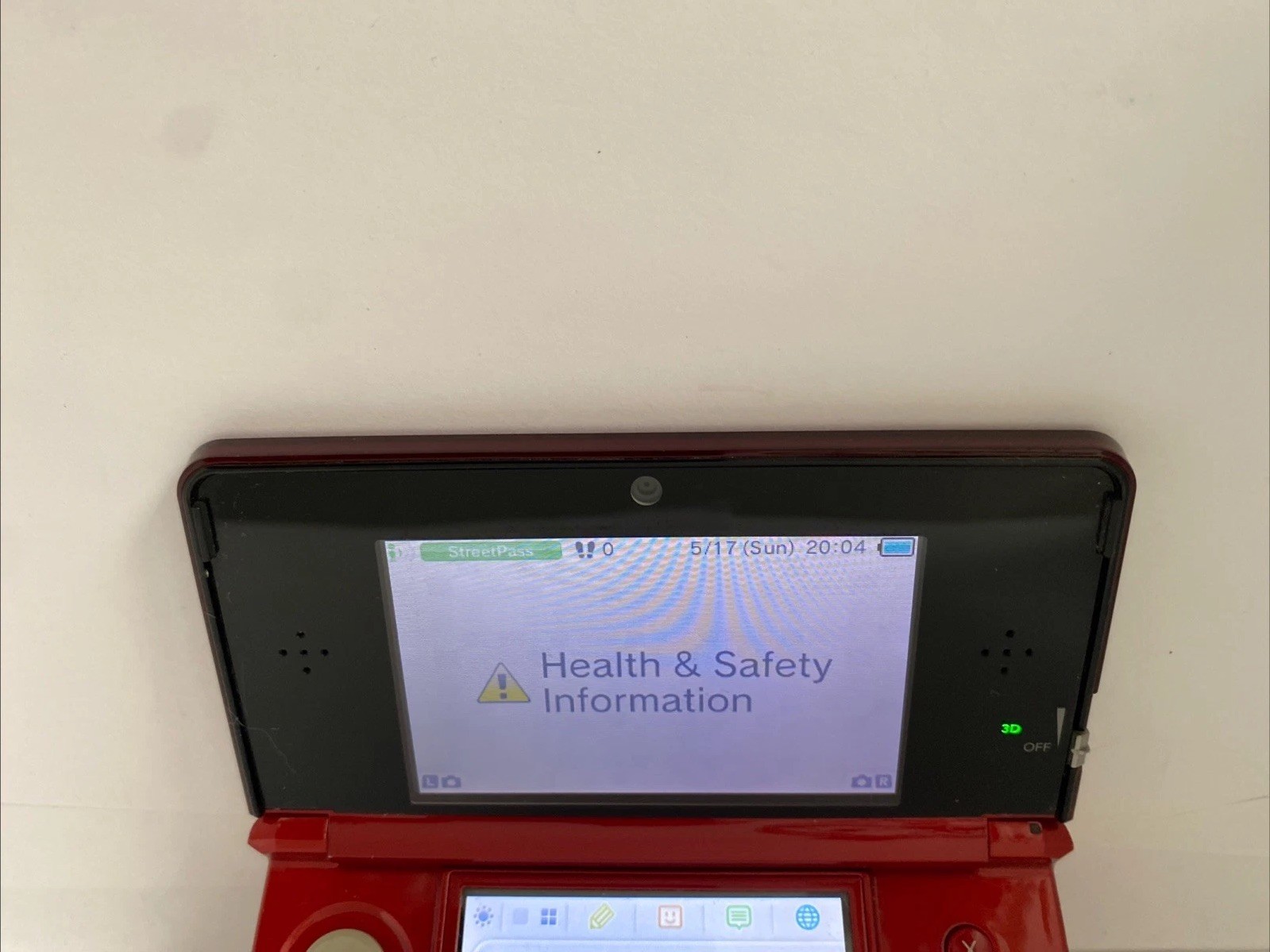 Nintendo 3DS Handheld System Flame Red Working Great Condition North American