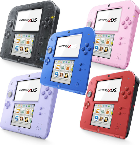 NINTENDO 2DS Brnad New Black / Pink / Blue / Lavender / Red with Box JAPAN NEW