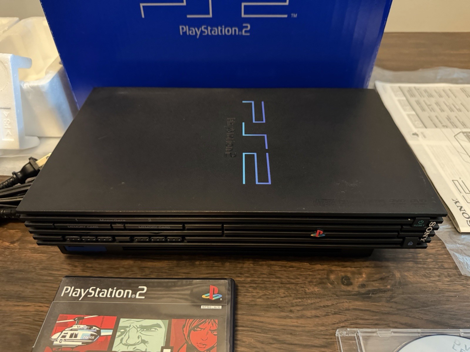 Sony PlayStation 2 Black Fat Console SCPH-39001 Complete In Box CIB w/ GTA 3 CIB
