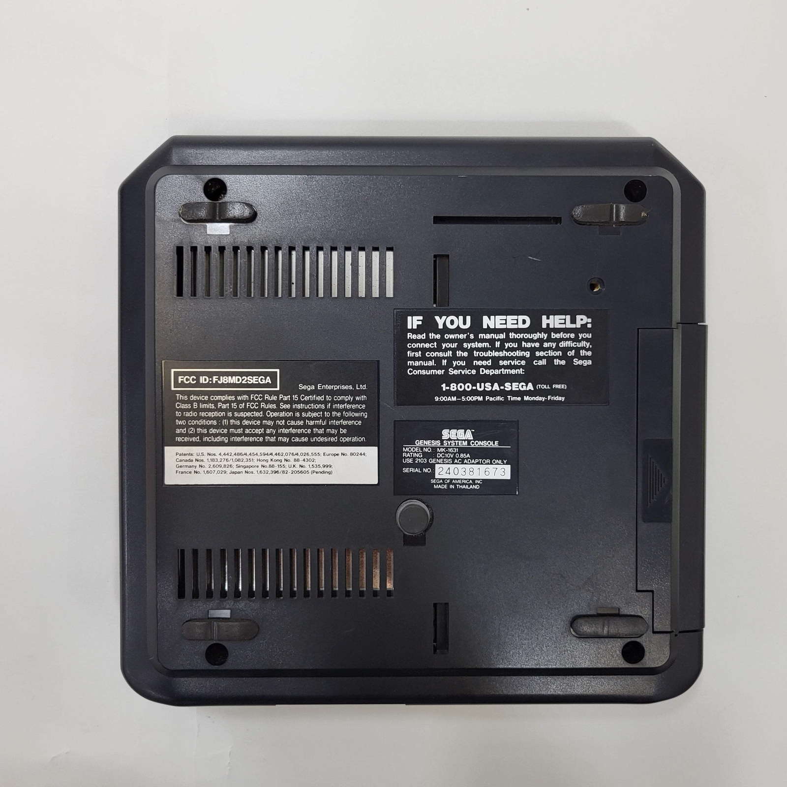 Sega Genesis Video Game Console Black MK-1601