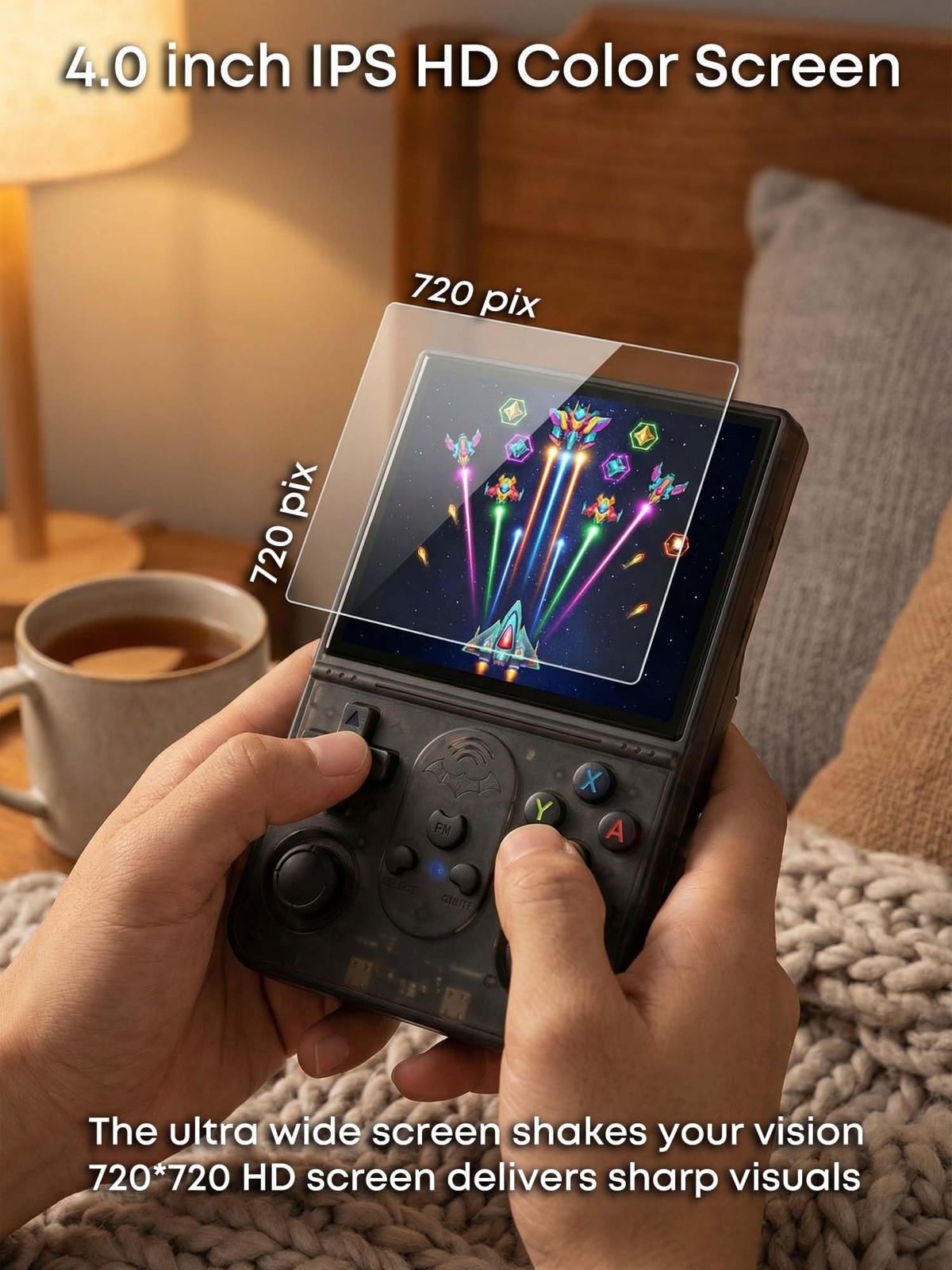 Retro Handheld Game Console, 4.0 Inch 720×720 IPS Screen 64GB Built-in 18,000…
