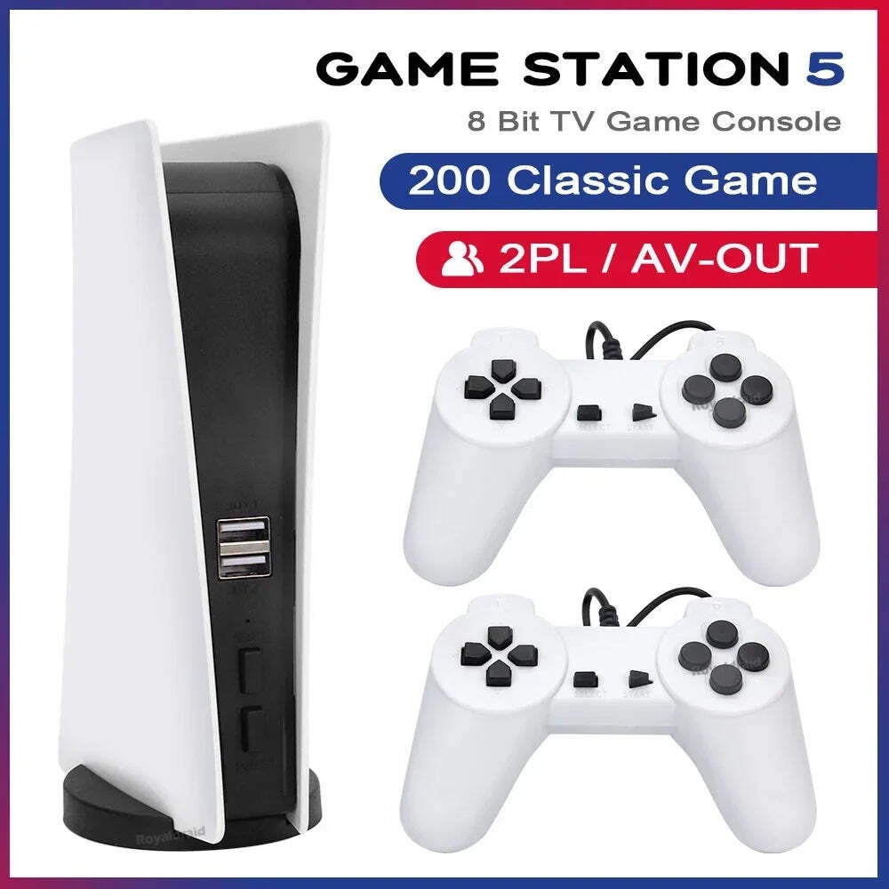 GS5 Game Station 5 Video Game Console With 200 Classic Games 8 Bit TV Console Re