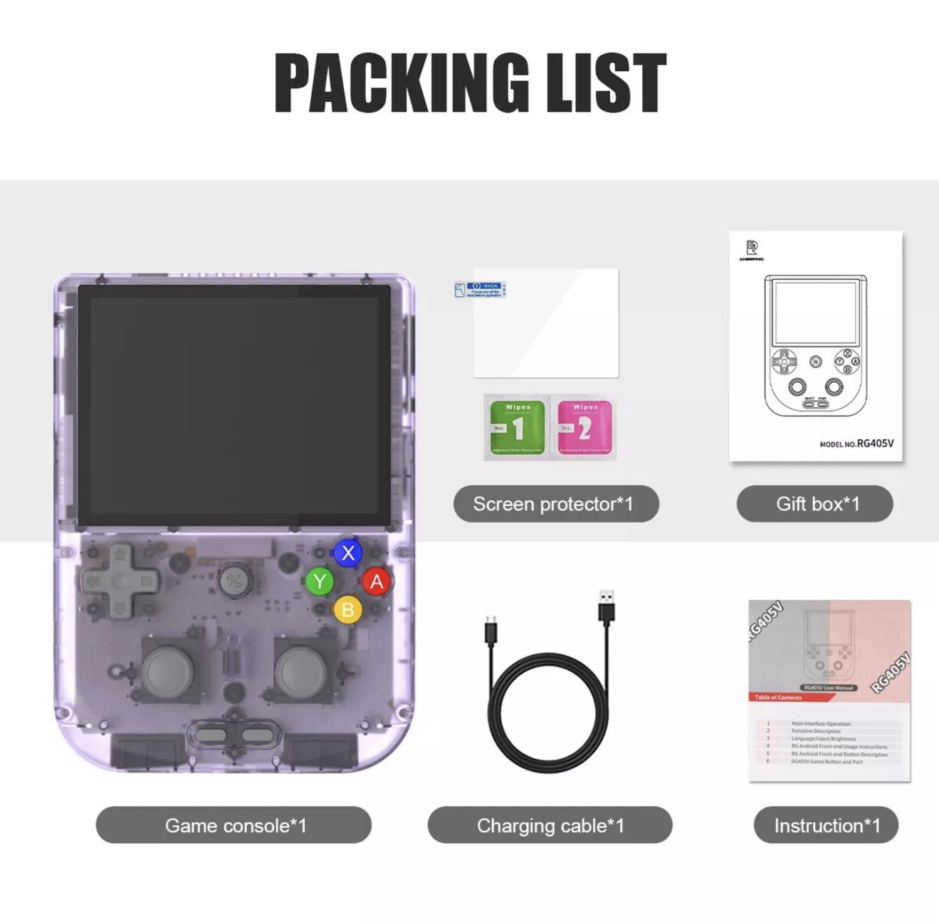 ANBERNIC RG405V Game Console Android 13 Retro 4″ LCD Video Game Player +512GB