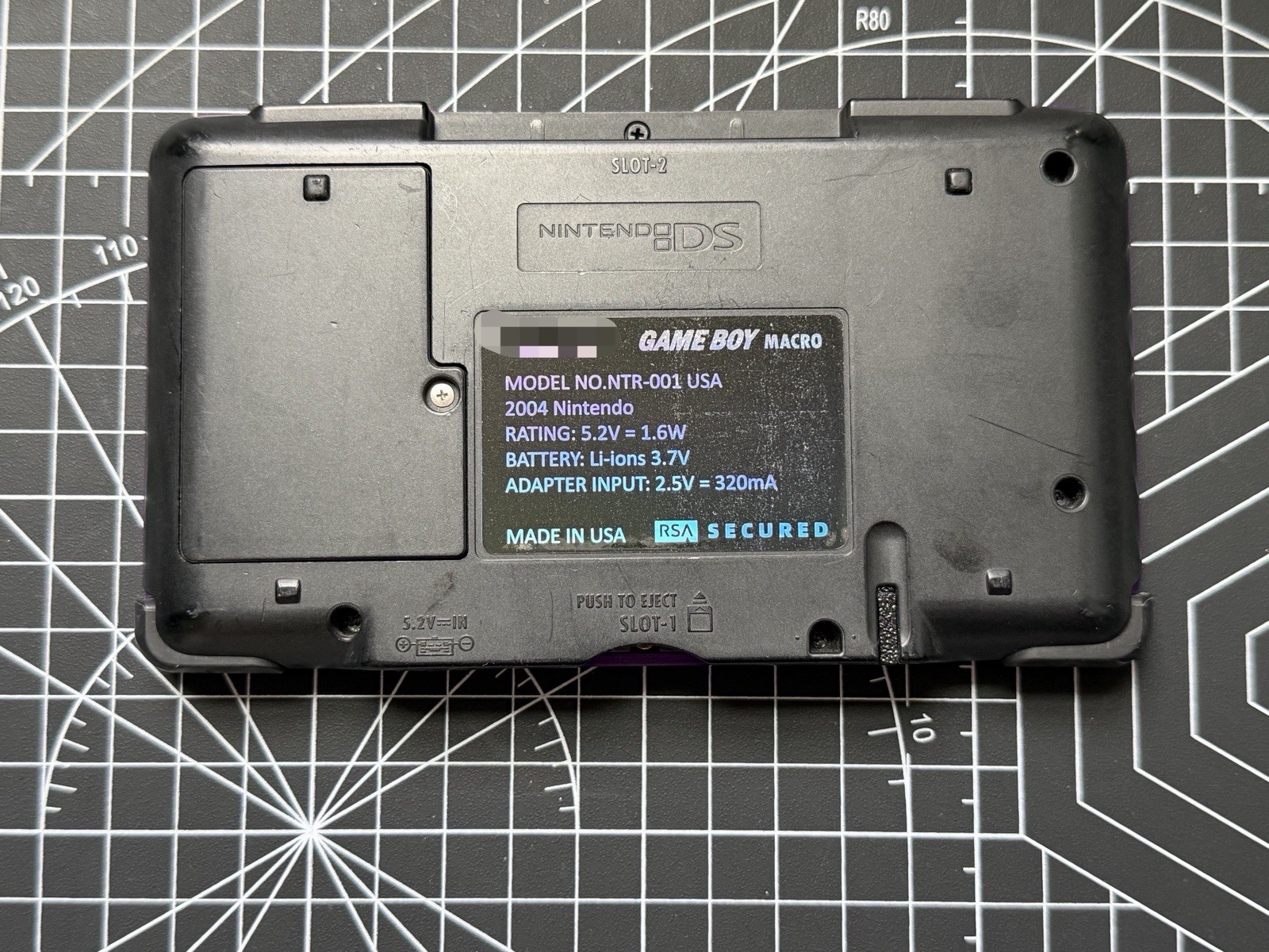 Nintendo DS To GBA Gameboy Macro XL 3D Print Front & Sound Amp & USBC – Purple