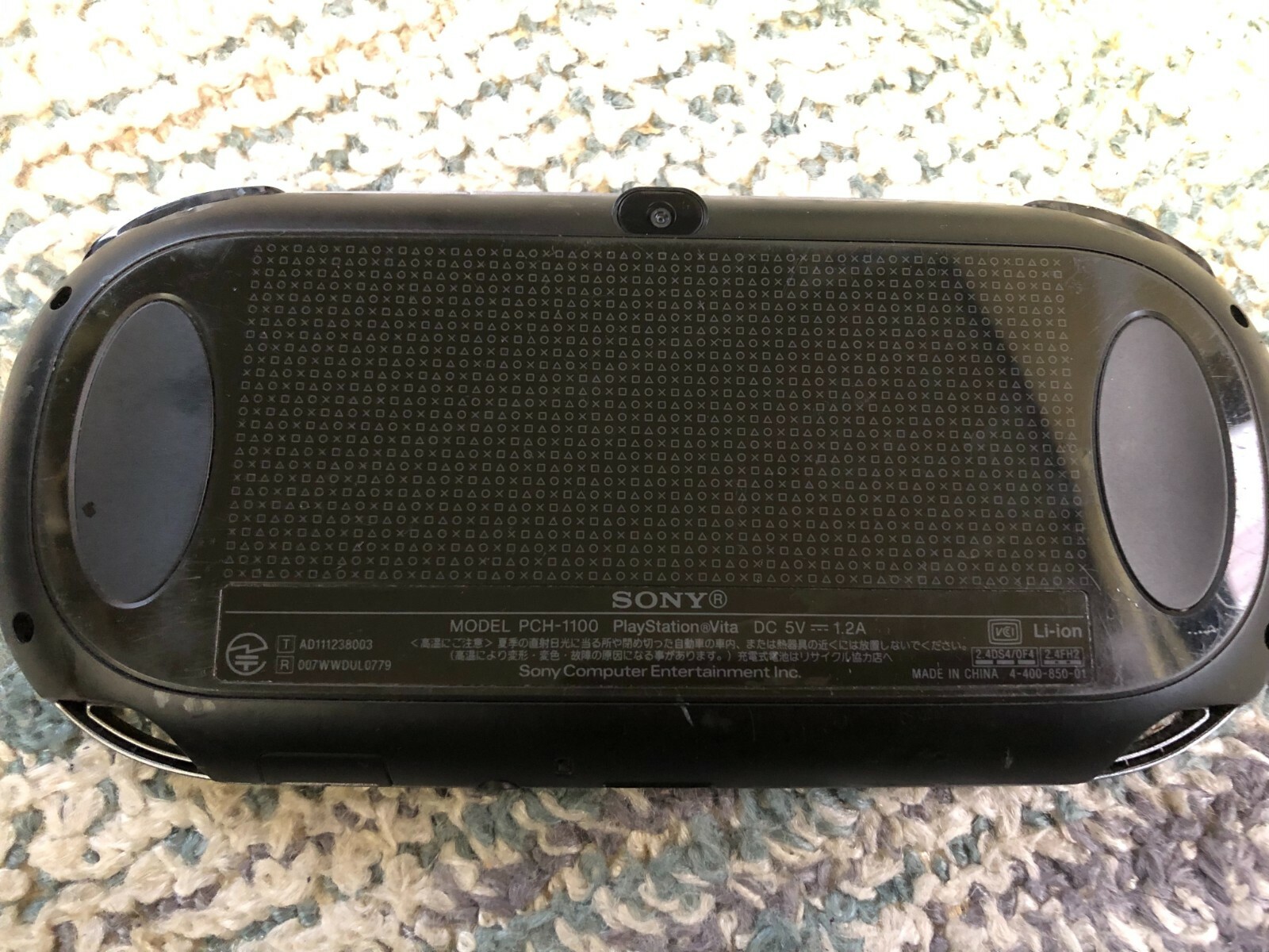 vita 3G/Wi-Fi model CRISTAL BLACK PCH-1100 AB01 Ps vita Console Playstation