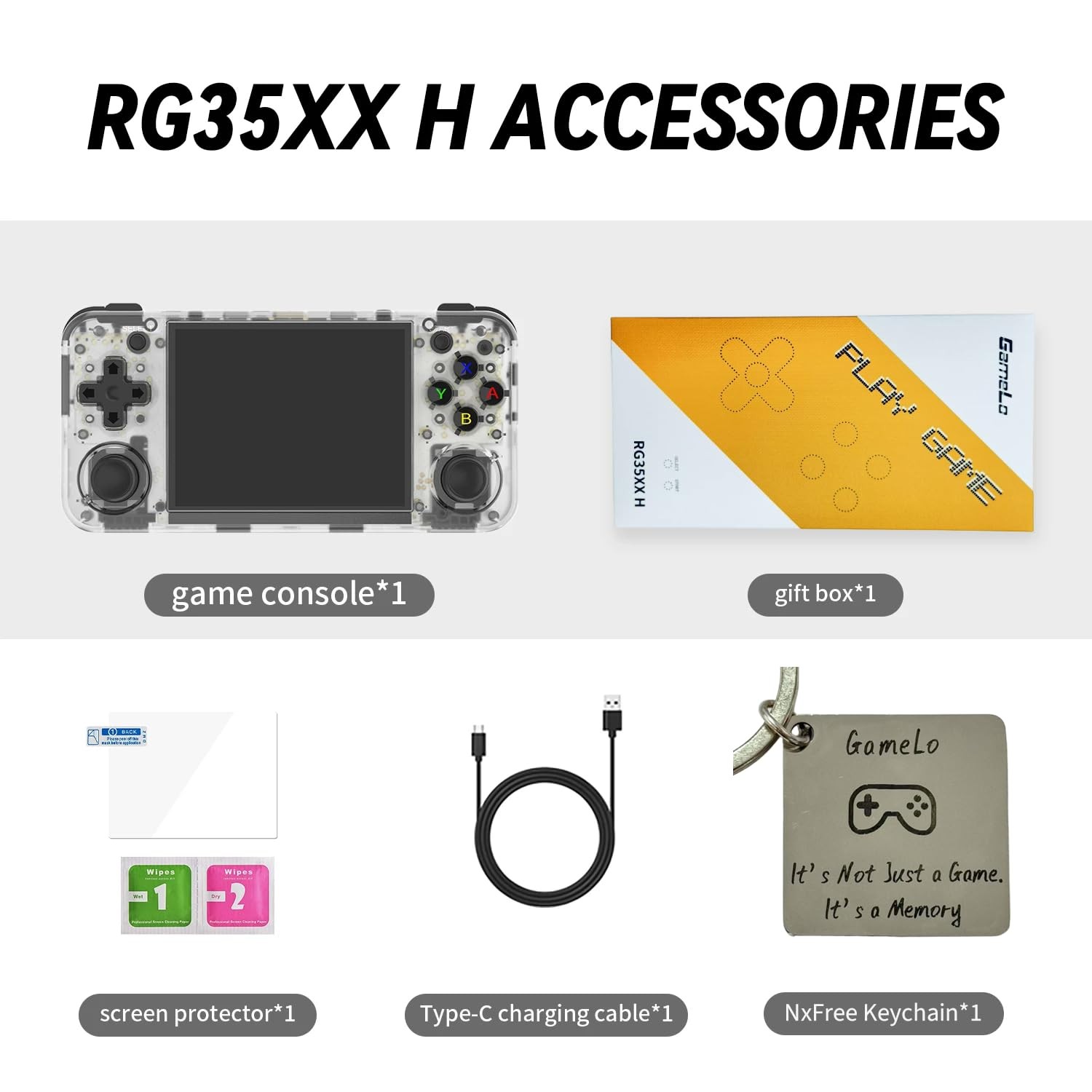 RG35XX H, Anbernic Retro Handheld Gaming Console with 64GTF Card, Dual Joysti…
