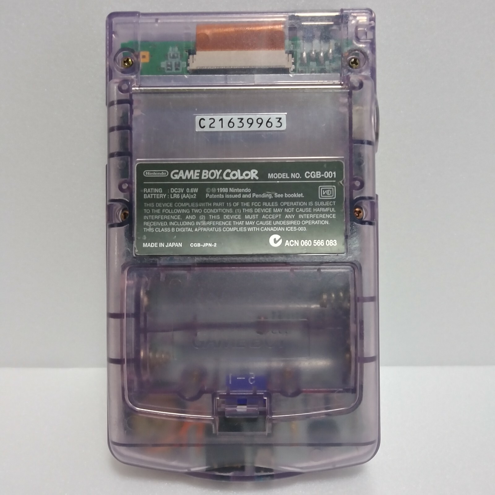 Nintendo Game Boy Color Purpl Used used item in mint condition