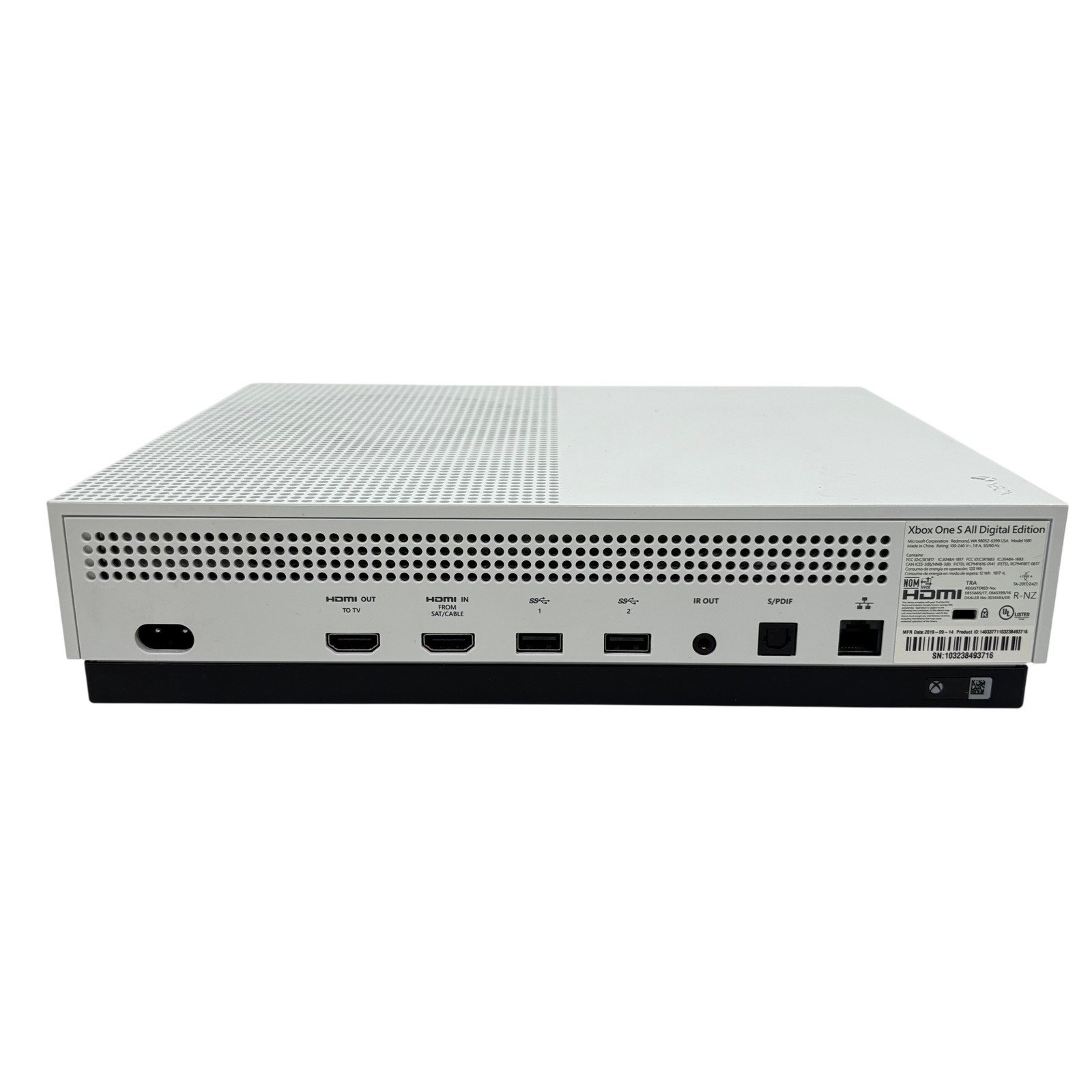 Microsoft 1681 Xbox One S 500GB All Digital Edition Home Gaming Console – 5815