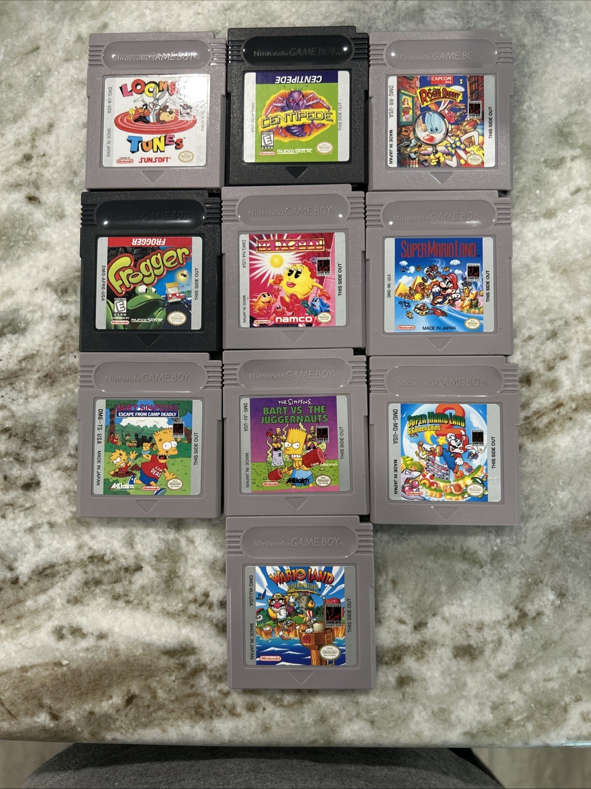GameBoy Color Clear Atomic Purple Console Nintendo With 10 Games