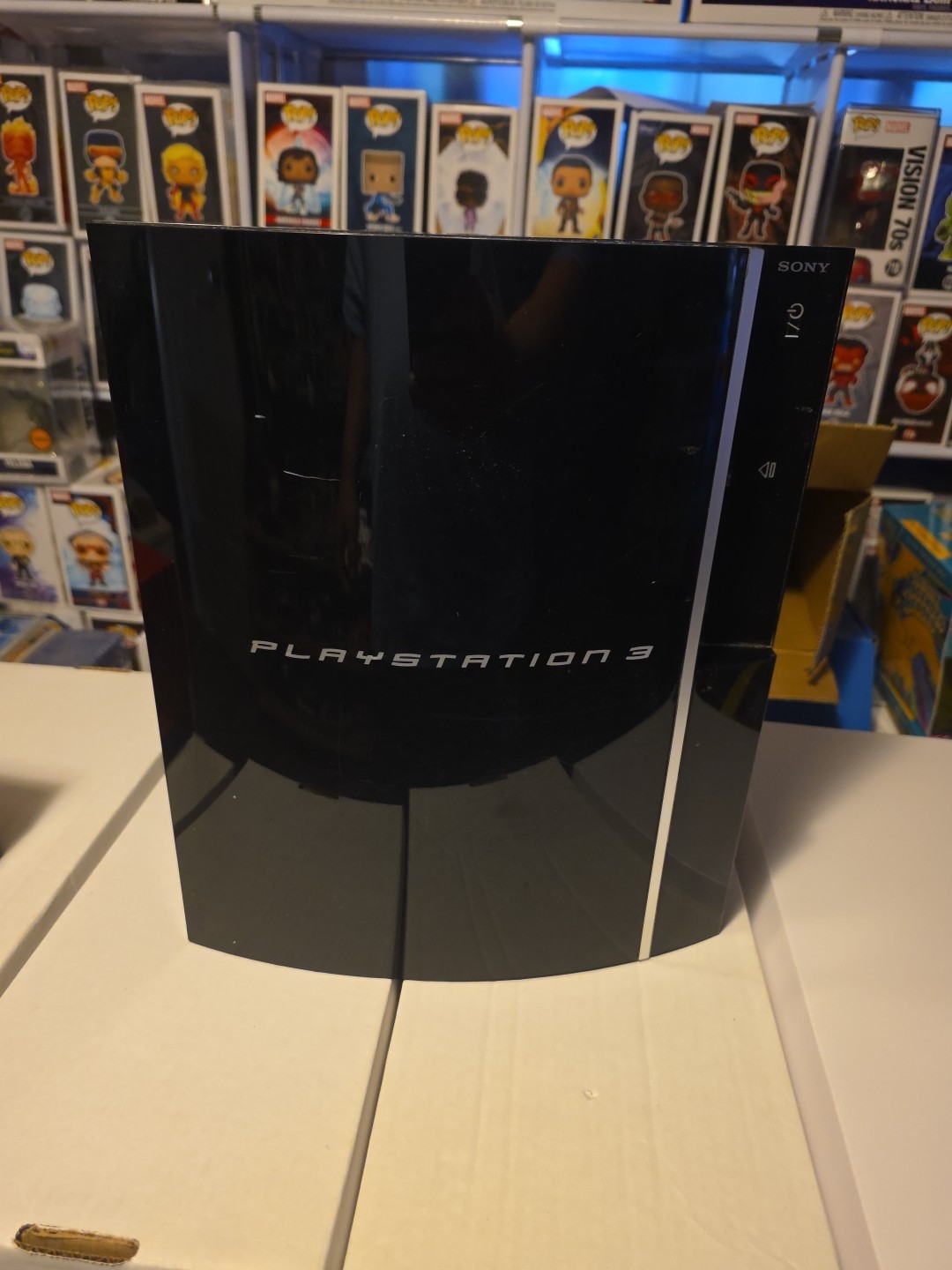 Sony PlayStation 3 Fat PS3 80GB Black Console Gaming System READ