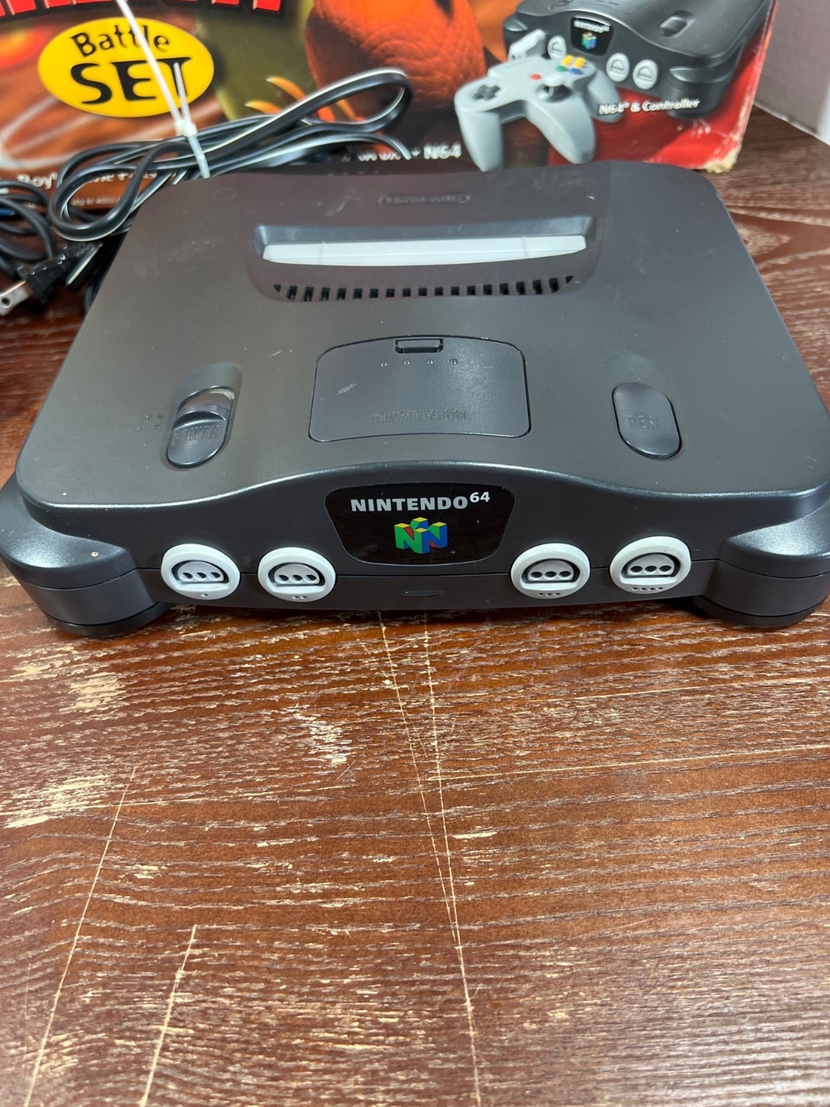 Nintendo 64 Pokemon Stadium Battle Set With Atomic Purple Controller & Transfer
