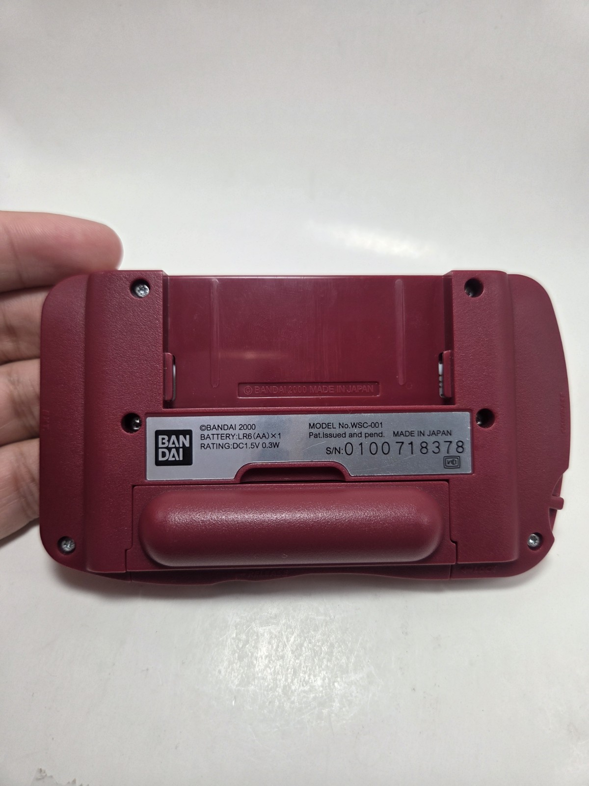 WonderSwan Color MS-06S ZAKU II Zaku Version Console Only Bandai Gundam Working