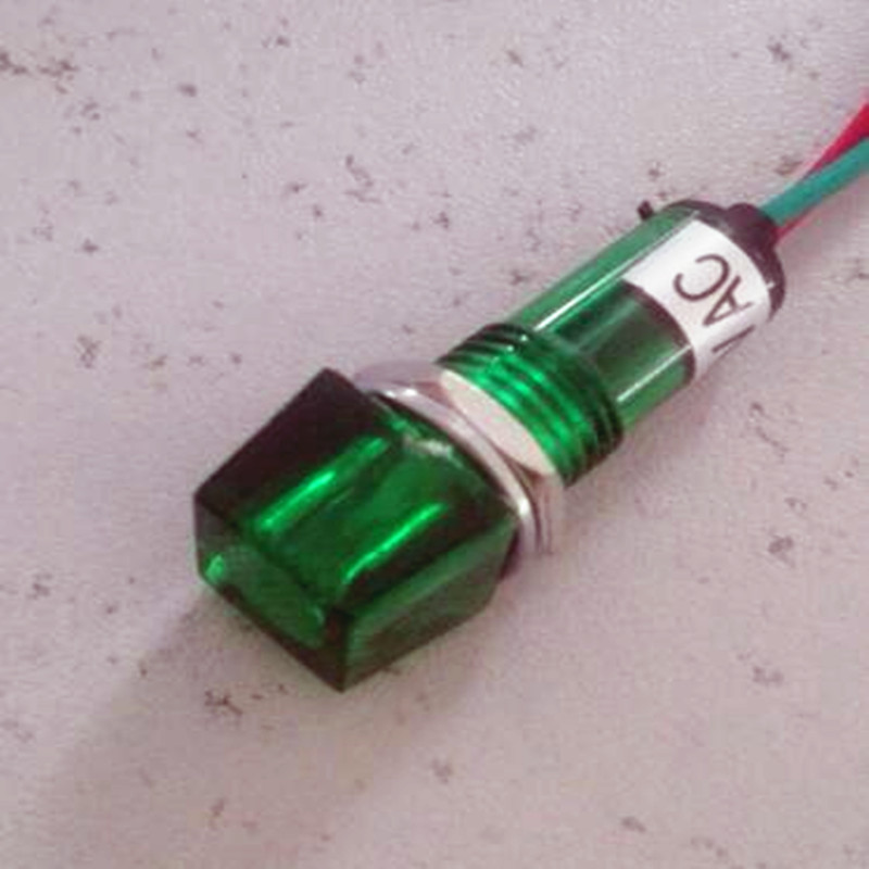 1pcs AC Amplifier Green Bulb Power Indicator Pilot Light 110v 120V 7mm Mouting