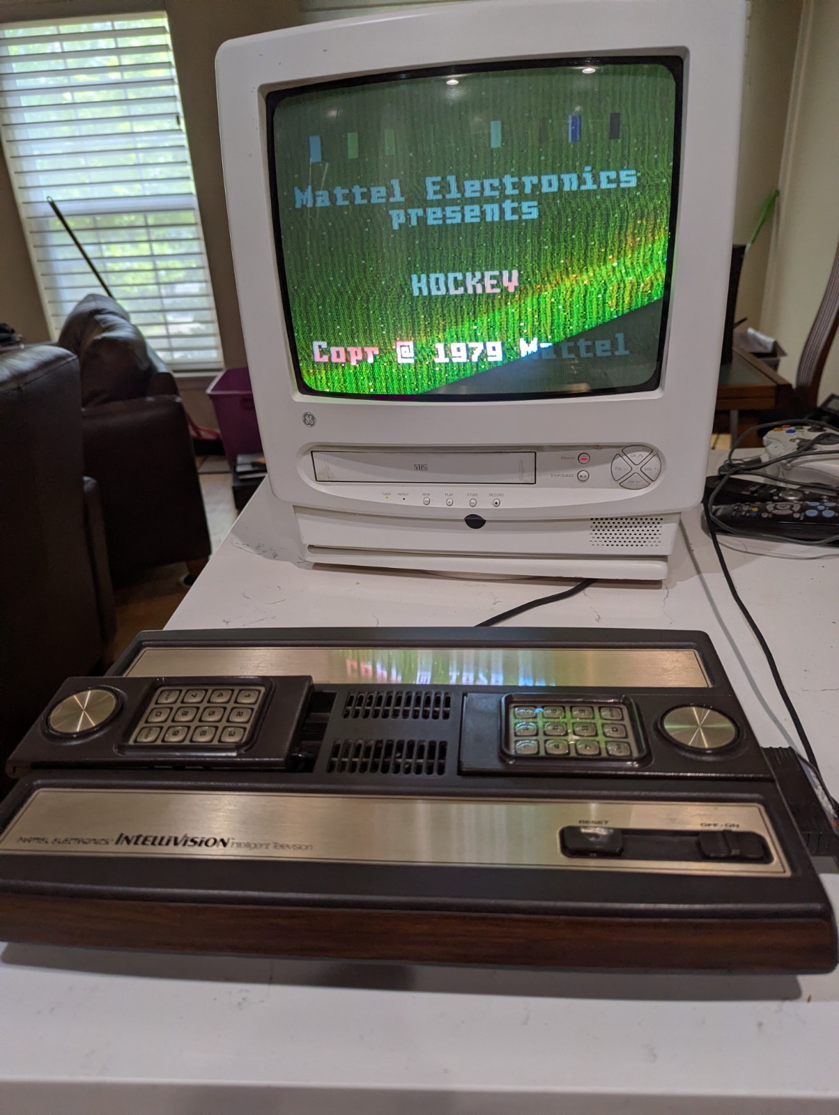 Vintage Mattel Intellivision Model 2609 Game Console – Tested w/NHL Hockey